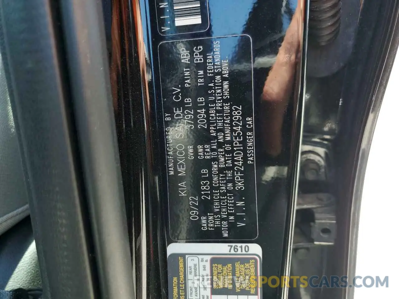 12 Фотография поврежденного автомобиля 3KPF24AD1PE542982 KIA FORTE 2023