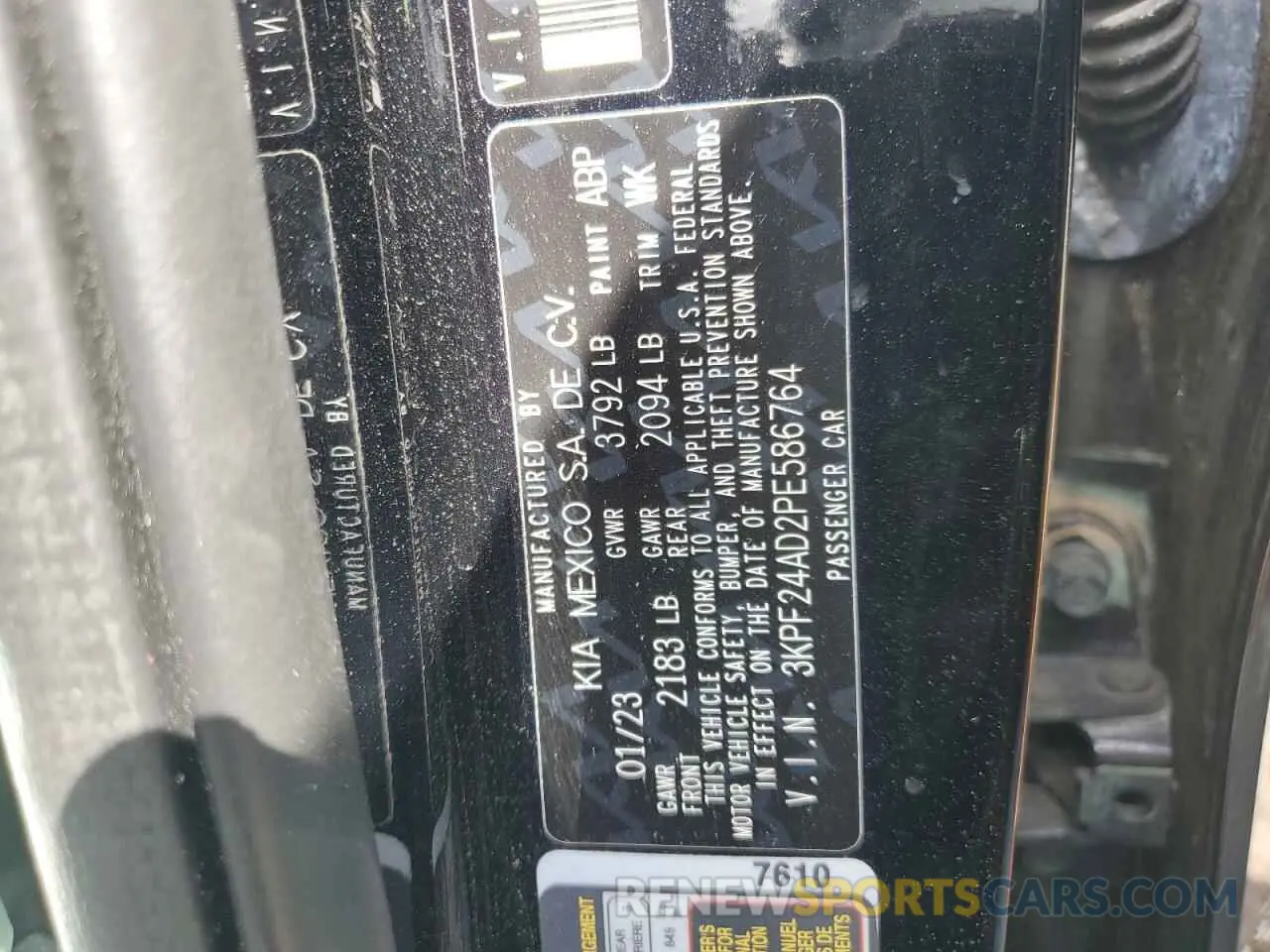 13 Фотография поврежденного автомобиля 3KPF24AD2PE586764 KIA FORTE 2023