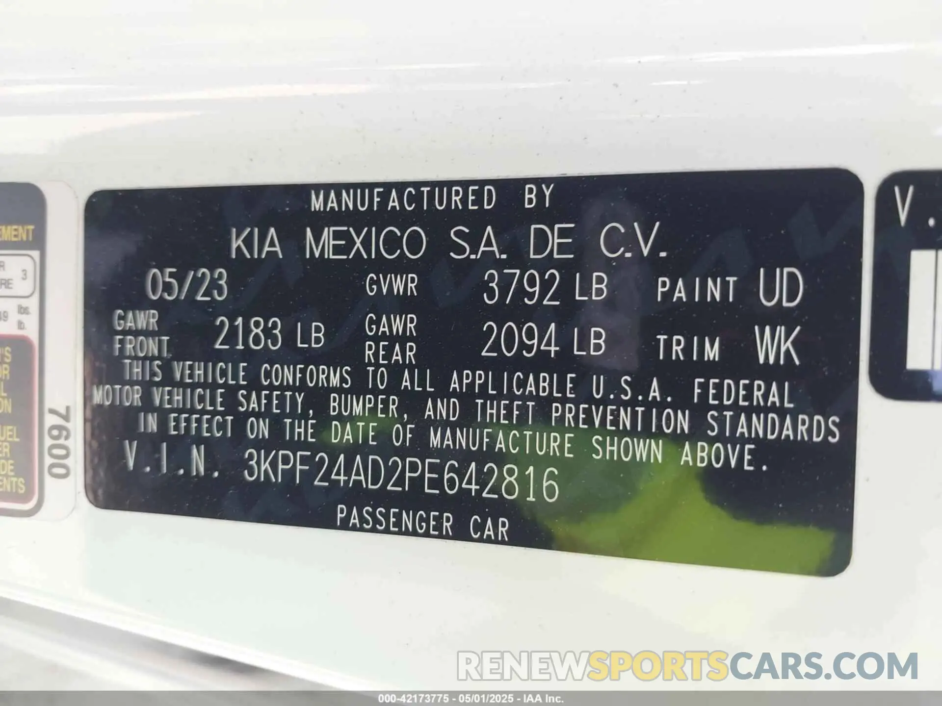 9 Фотография поврежденного автомобиля 3KPF24AD2PE642816 KIA FORTE 2023