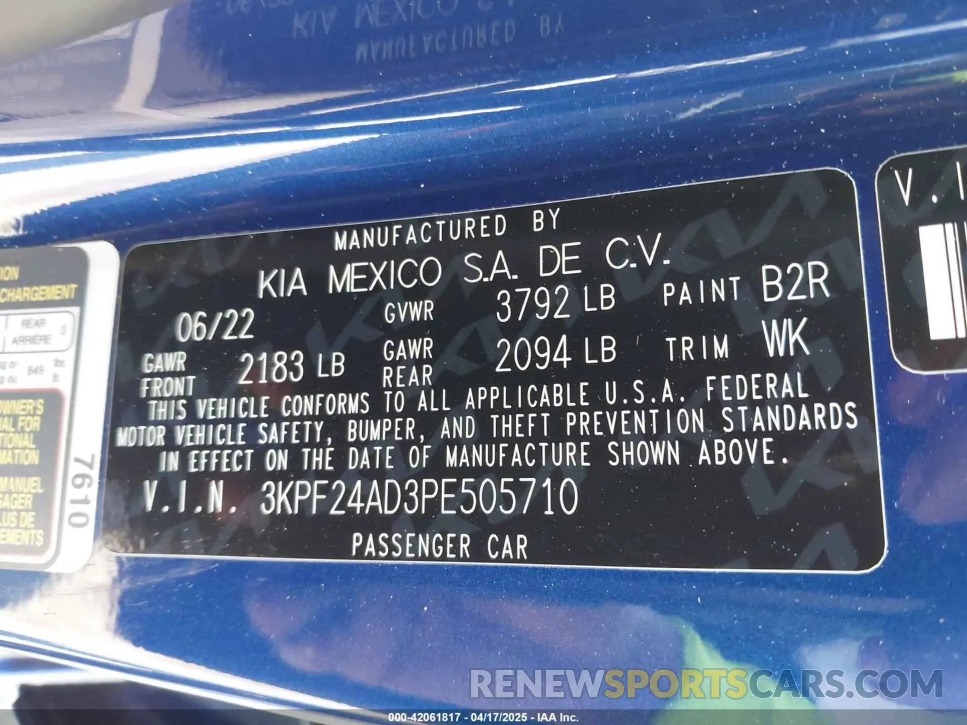 9 Фотография поврежденного автомобиля 3KPF24AD3PE505710 KIA FORTE 2023