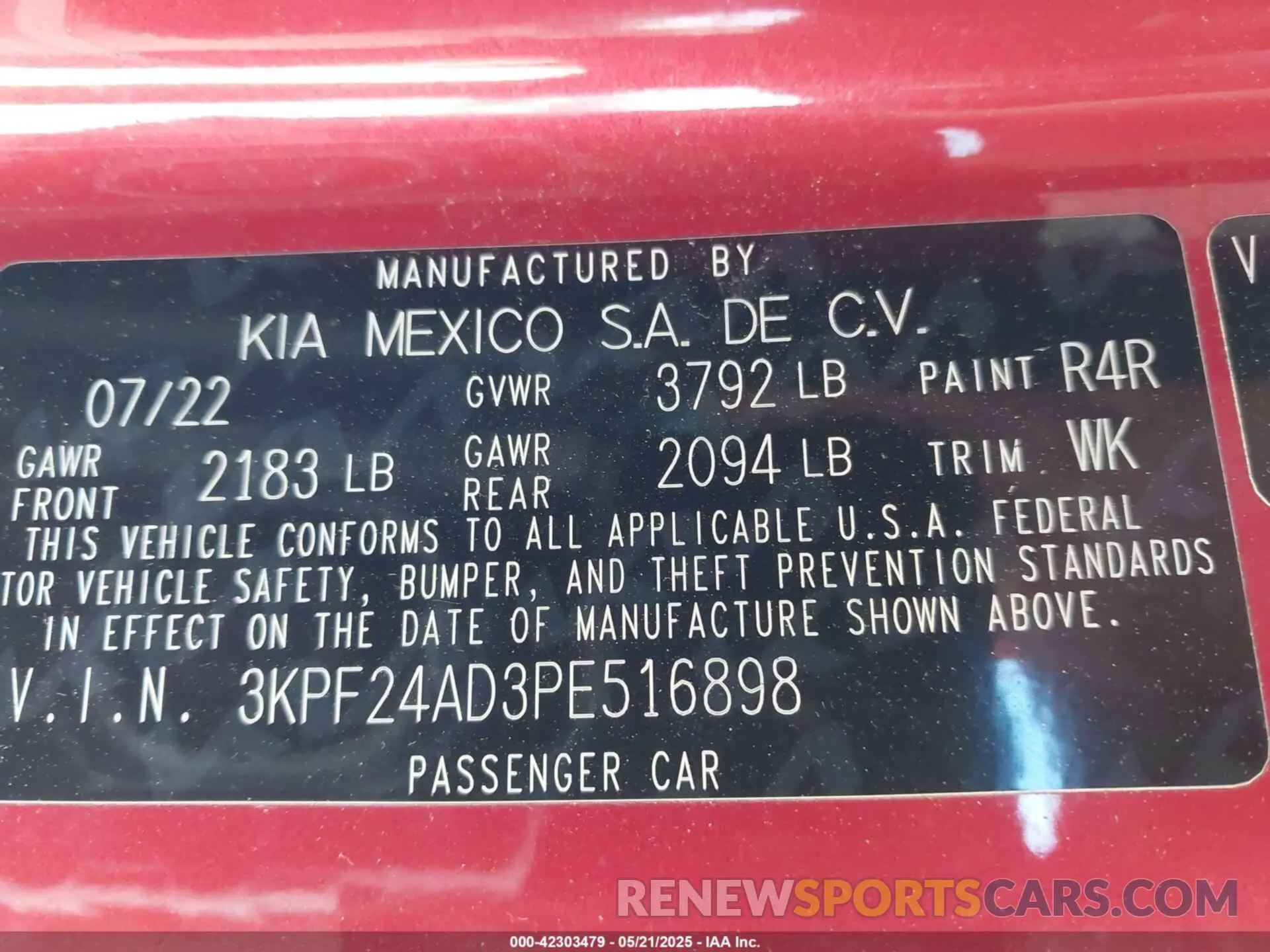 9 Photograph of a damaged car 3KPF24AD3PE516898 KIA FORTE 2023