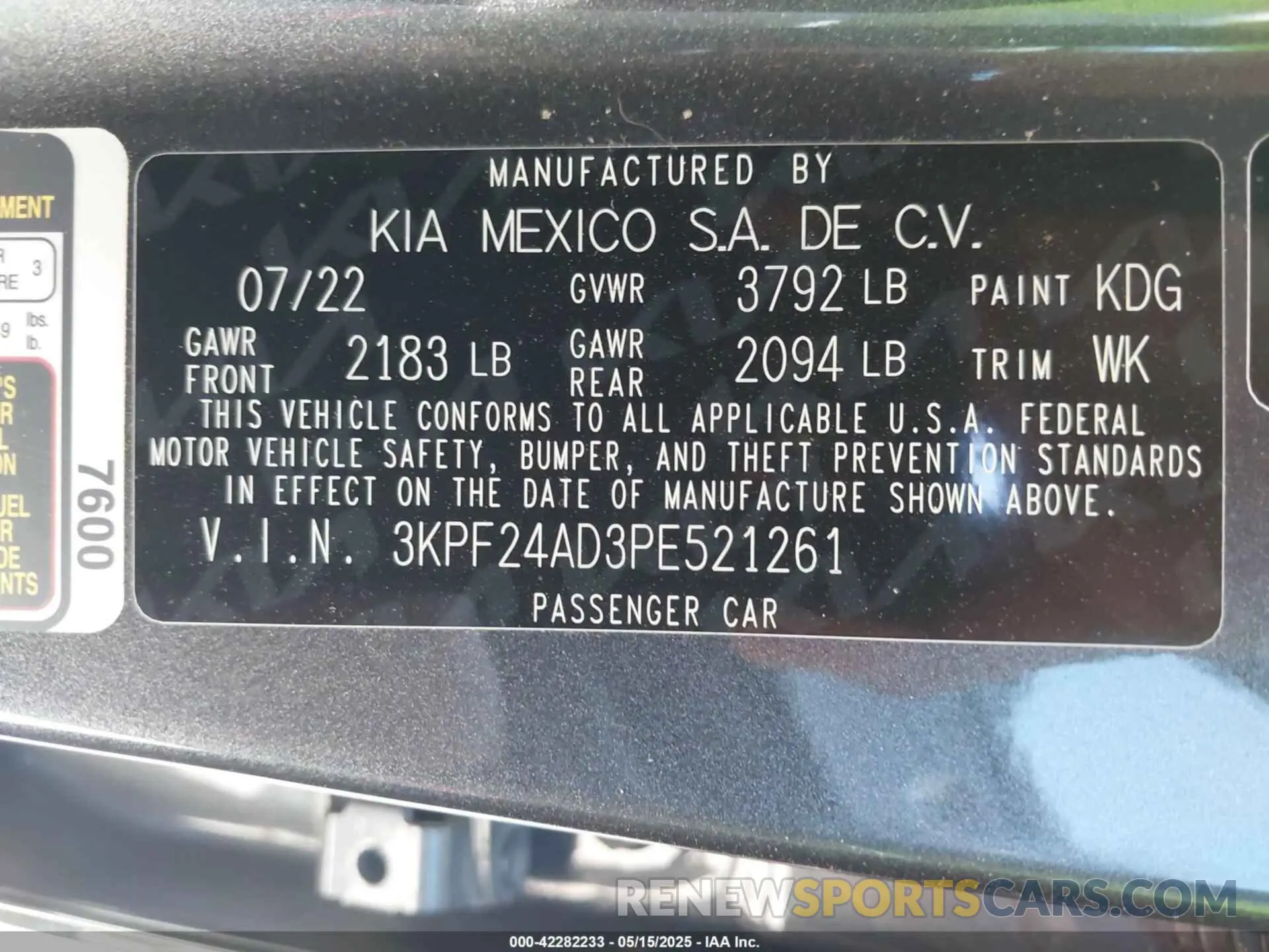9 Photograph of a damaged car 3KPF24AD3PE521261 KIA FORTE 2023