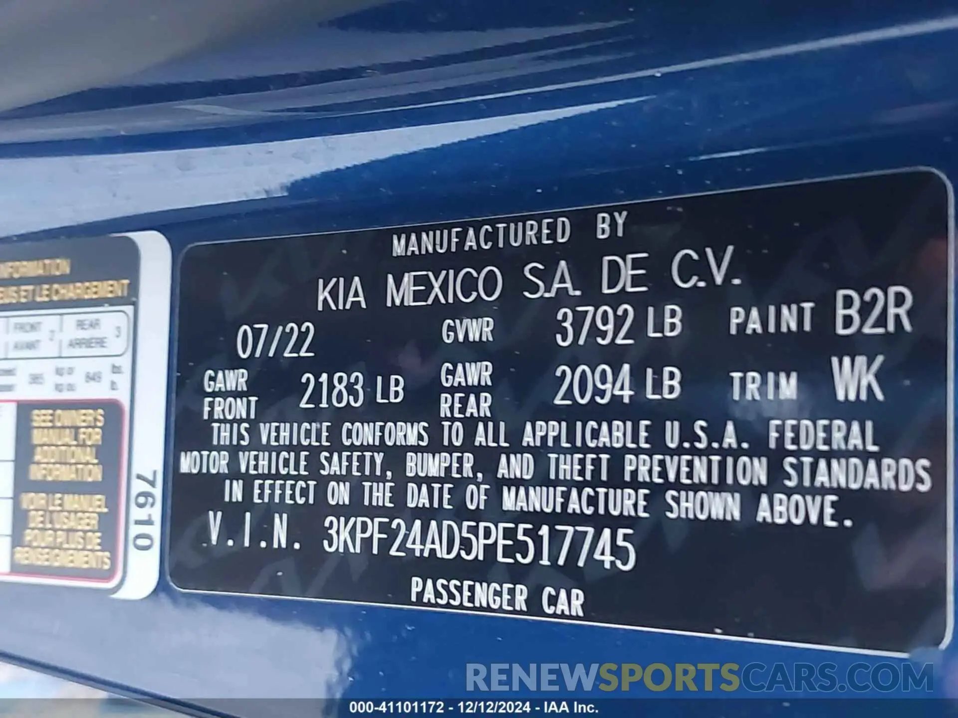 9 Фотография поврежденного автомобиля 3KPF24AD5PE517745 KIA FORTE 2023