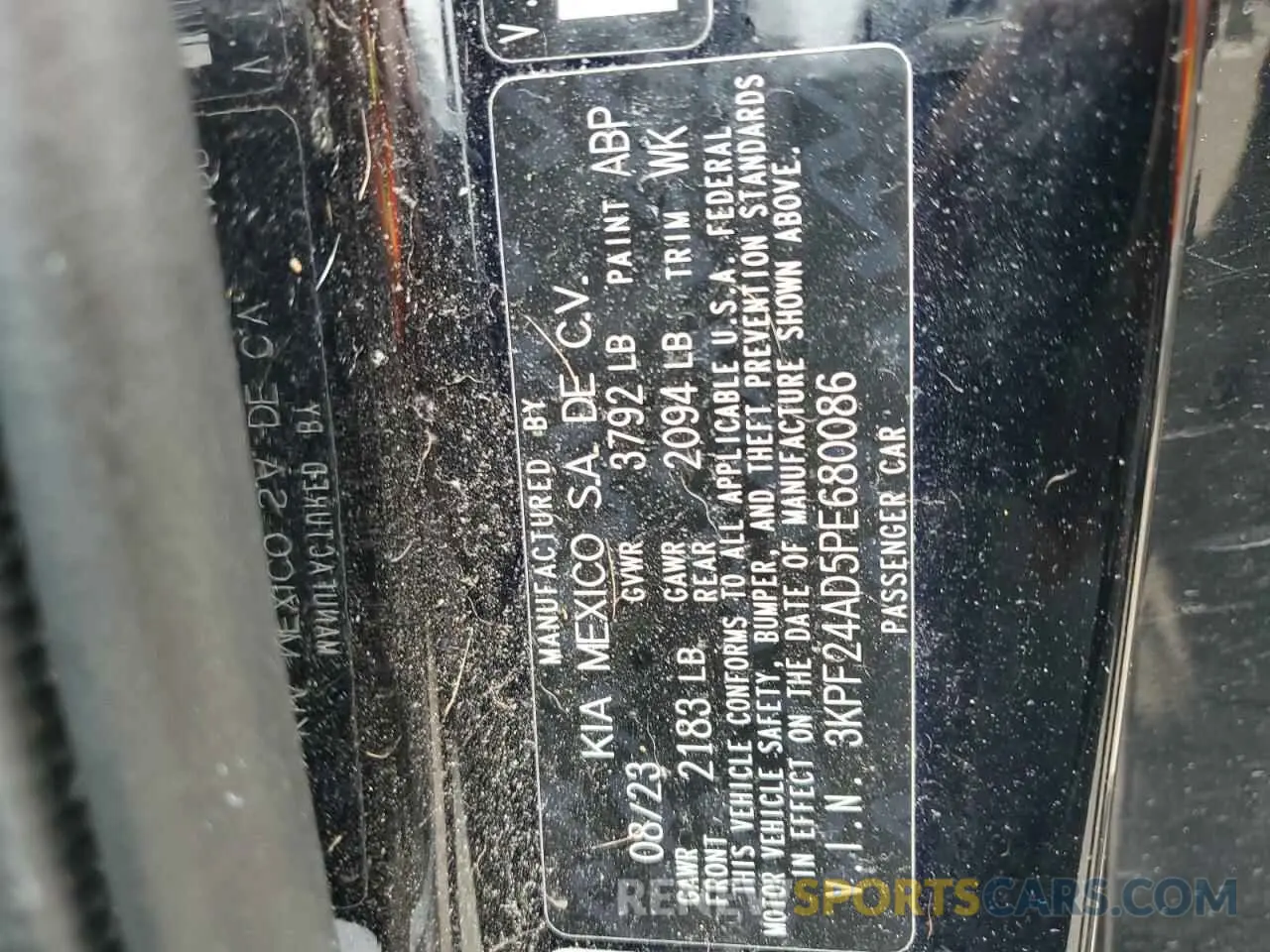 12 Photograph of a damaged car 3KPF24AD5PE680086 KIA FORTE 2023