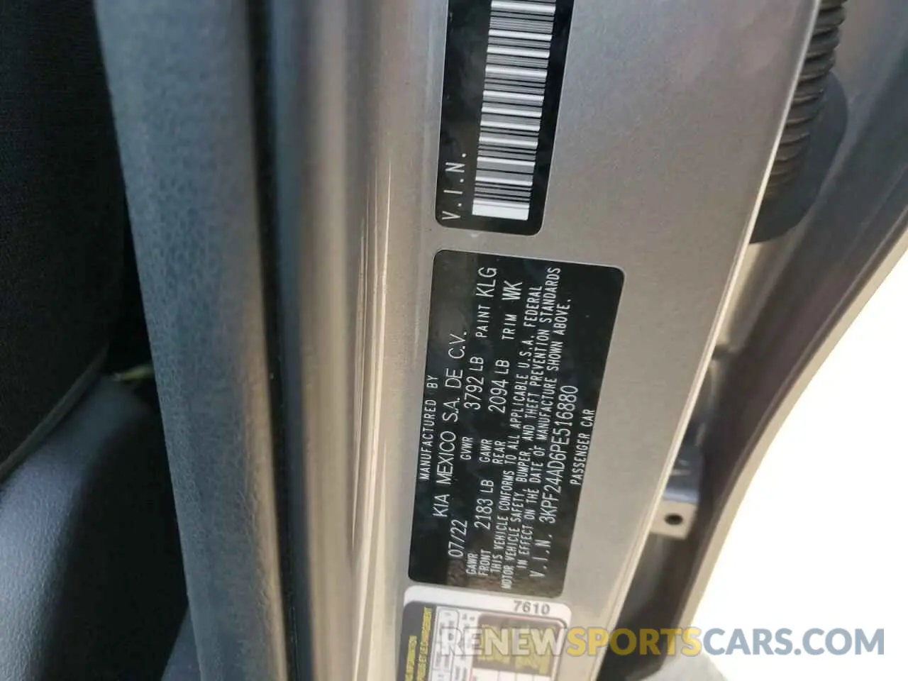 12 Фотография поврежденного автомобиля 3KPF24AD6PE516880 KIA FORTE 2023