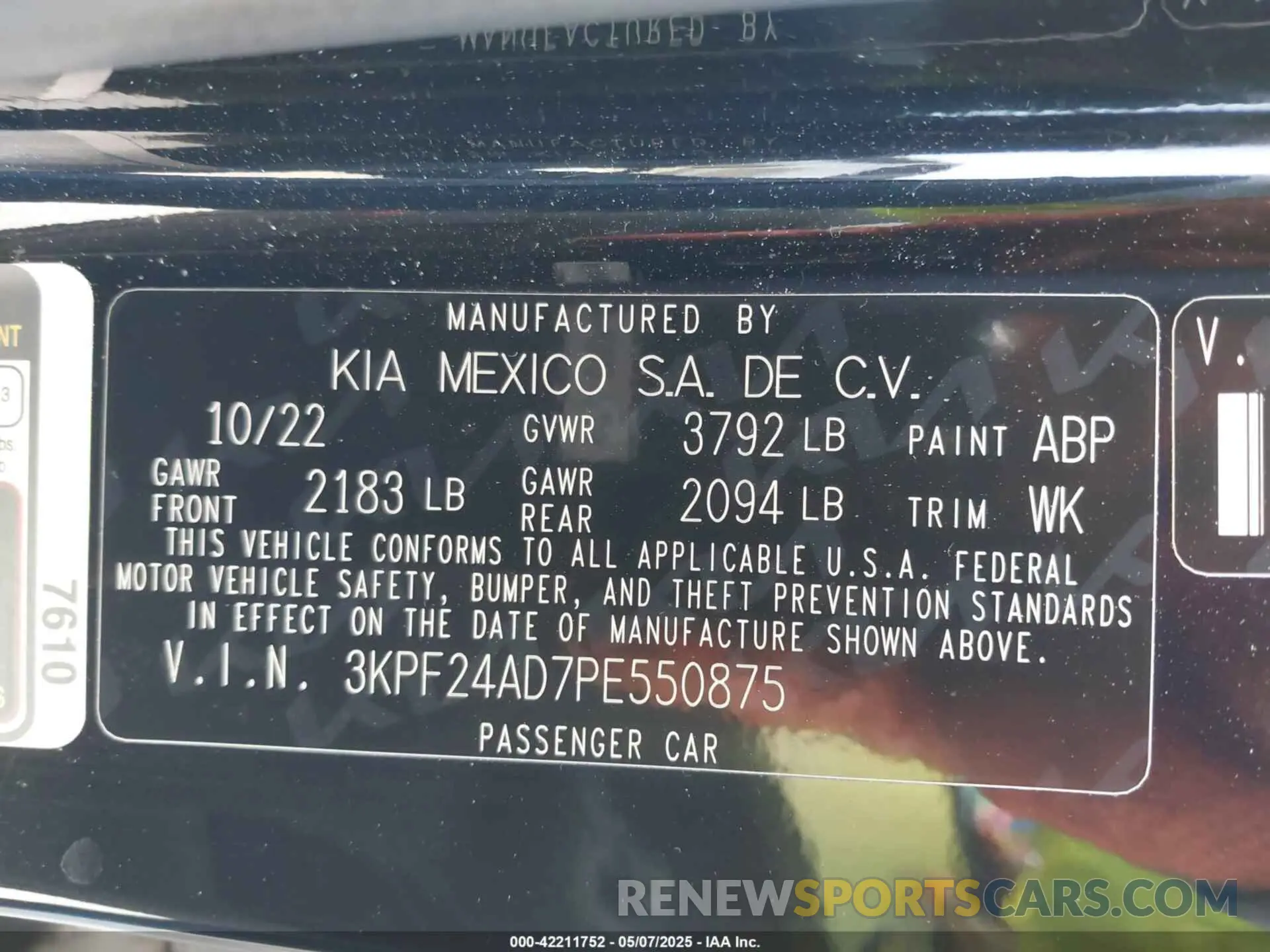 9 Photograph of a damaged car 3KPF24AD7PE550875 KIA FORTE 2023