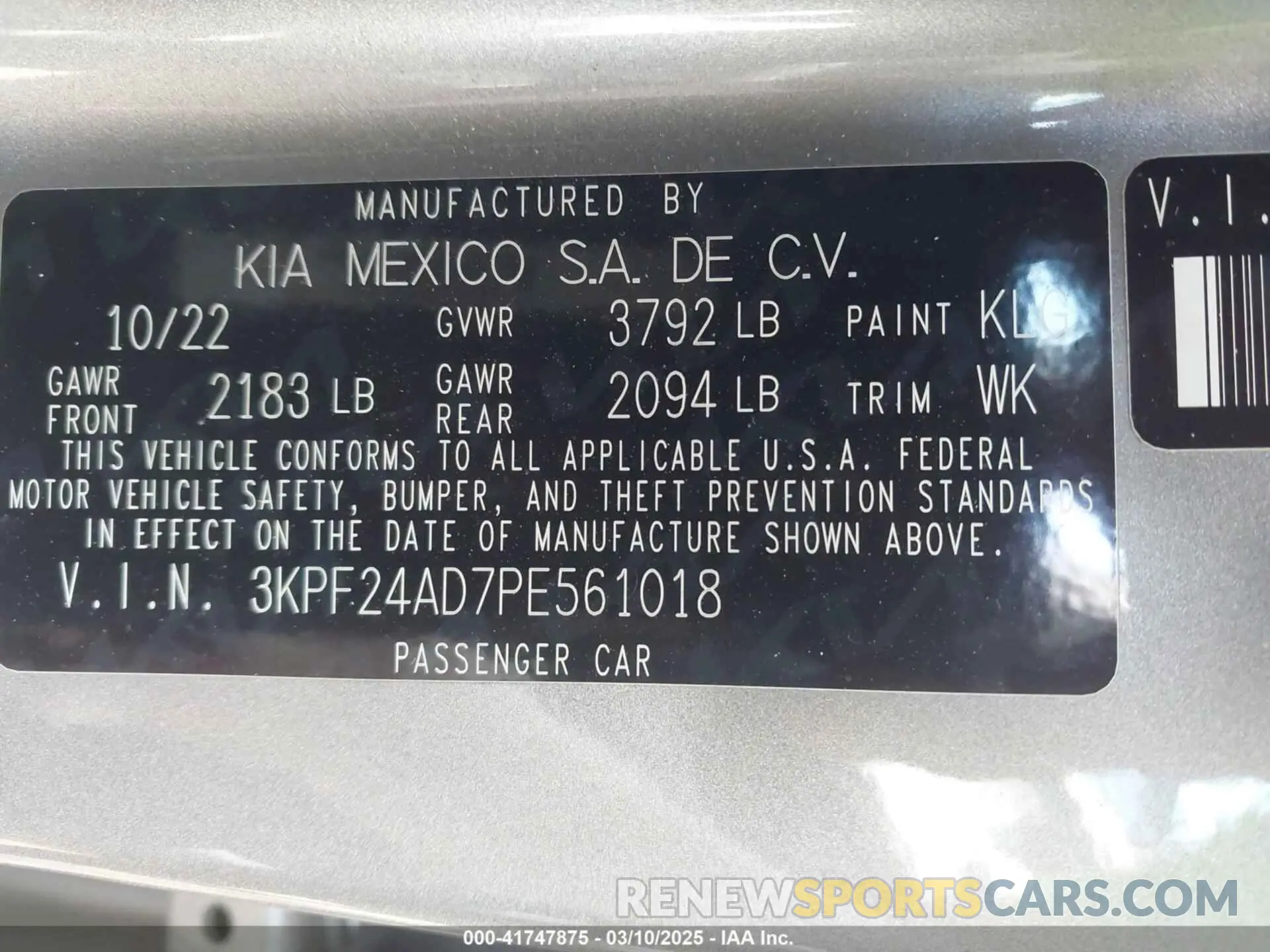 9 Photograph of a damaged car 3KPF24AD7PE561018 KIA FORTE 2023