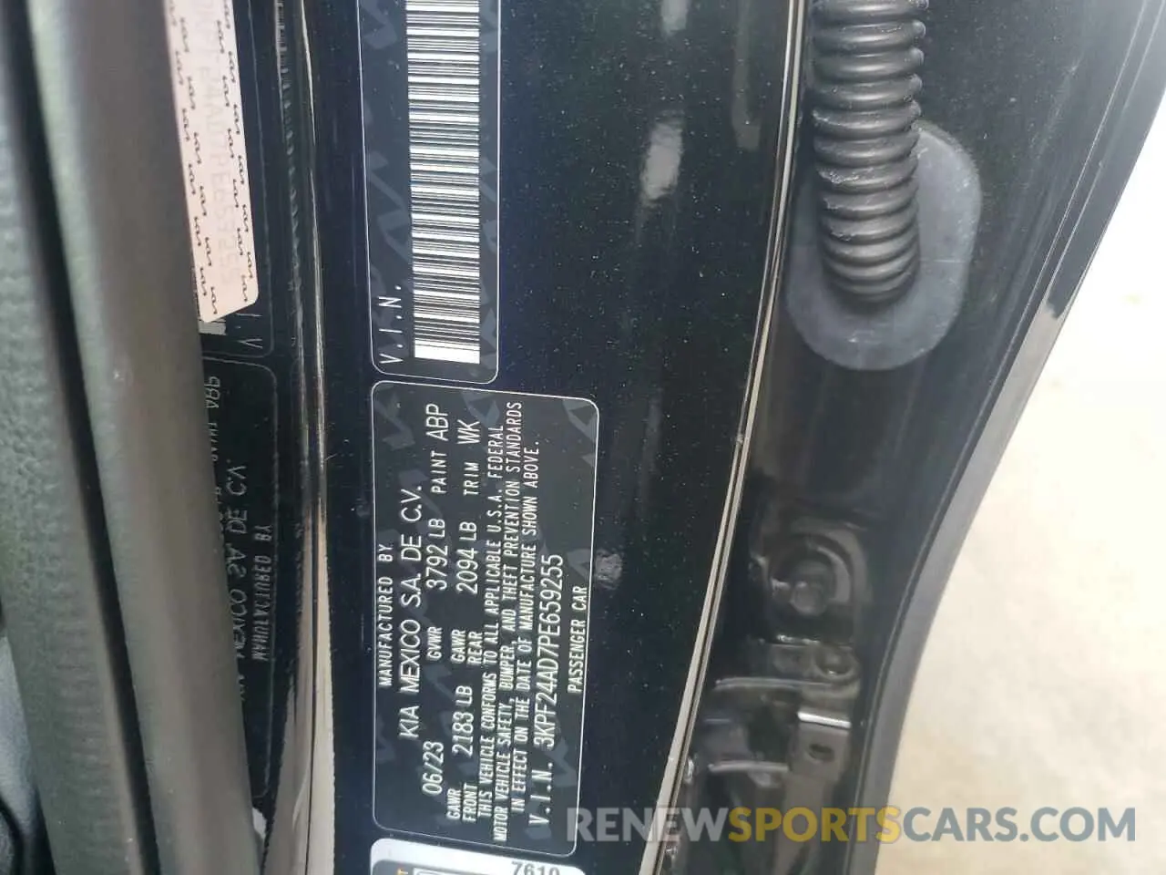 12 Photograph of a damaged car 3KPF24AD7PE659255 KIA FORTE 2023