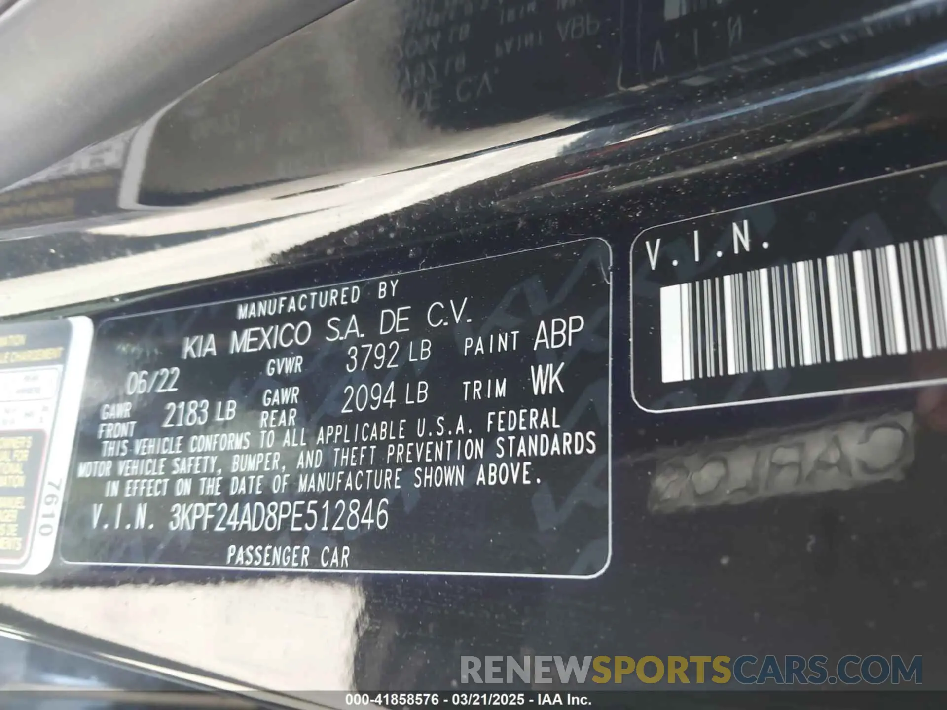 9 Фотография поврежденного автомобиля 3KPF24AD8PE512846 KIA FORTE 2023