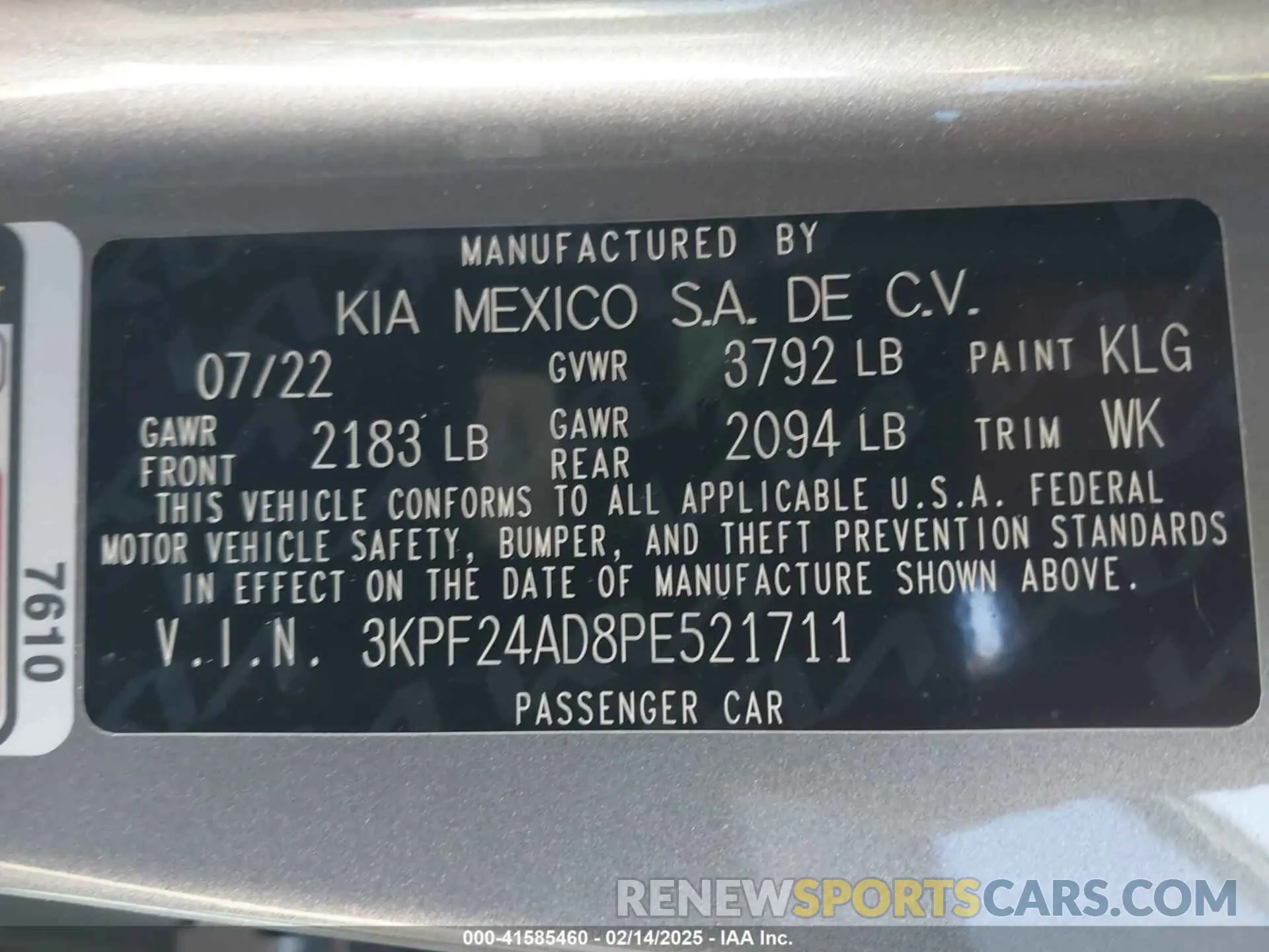 9 Photograph of a damaged car 3KPF24AD8PE521711 KIA FORTE 2023