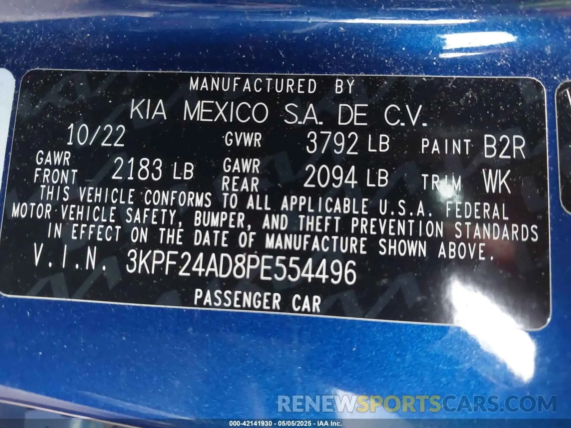 9 Photograph of a damaged car 3KPF24AD8PE554496 KIA FORTE 2023