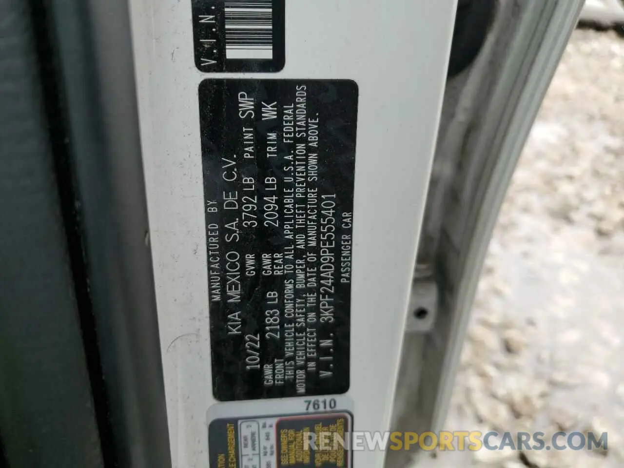 12 Фотография поврежденного автомобиля 3KPF24AD9PE555401 KIA FORTE 2023