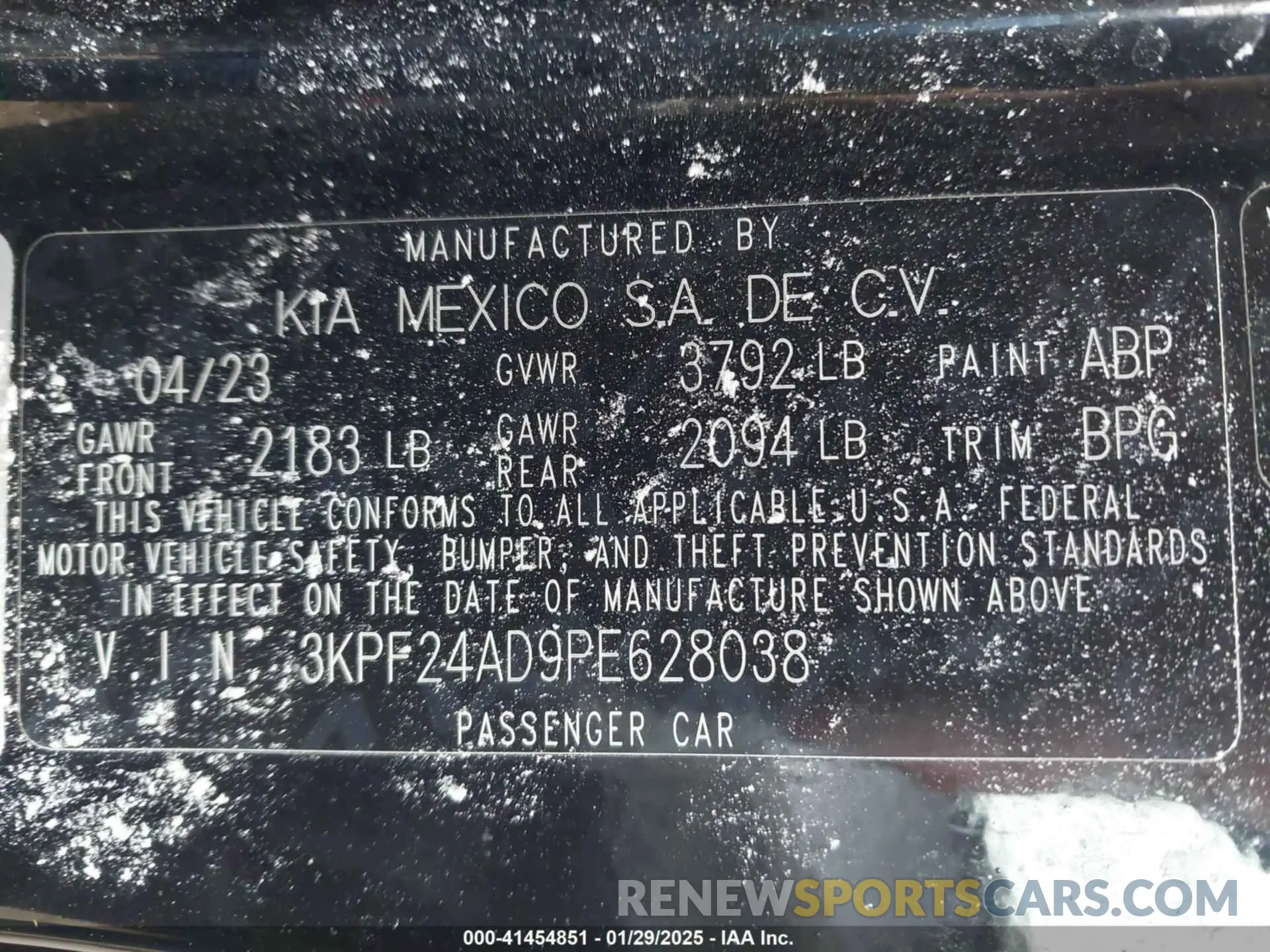9 Фотография поврежденного автомобиля 3KPF24AD9PE628038 KIA FORTE 2023