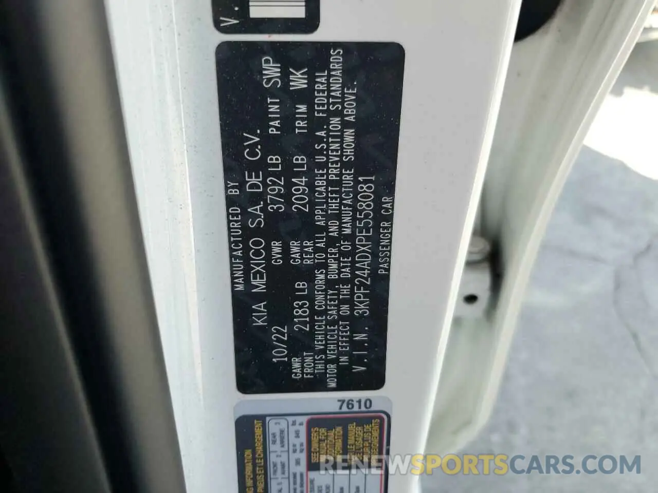 15 Photograph of a damaged car 3KPF24ADXPE558081 KIA FORTE 2023