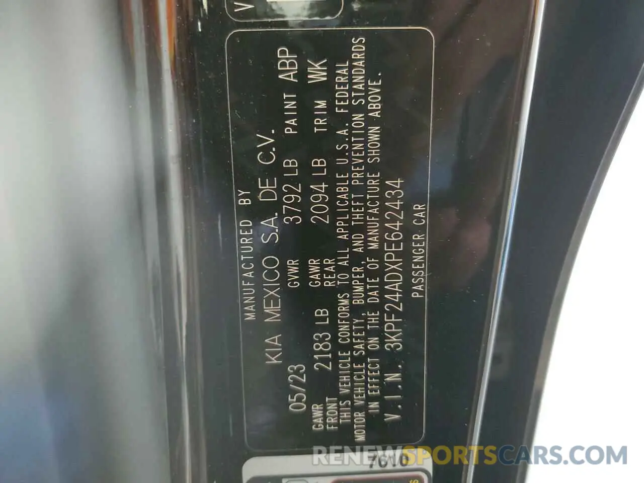 13 Фотография поврежденного автомобиля 3KPF24ADXPE642434 KIA FORTE 2023