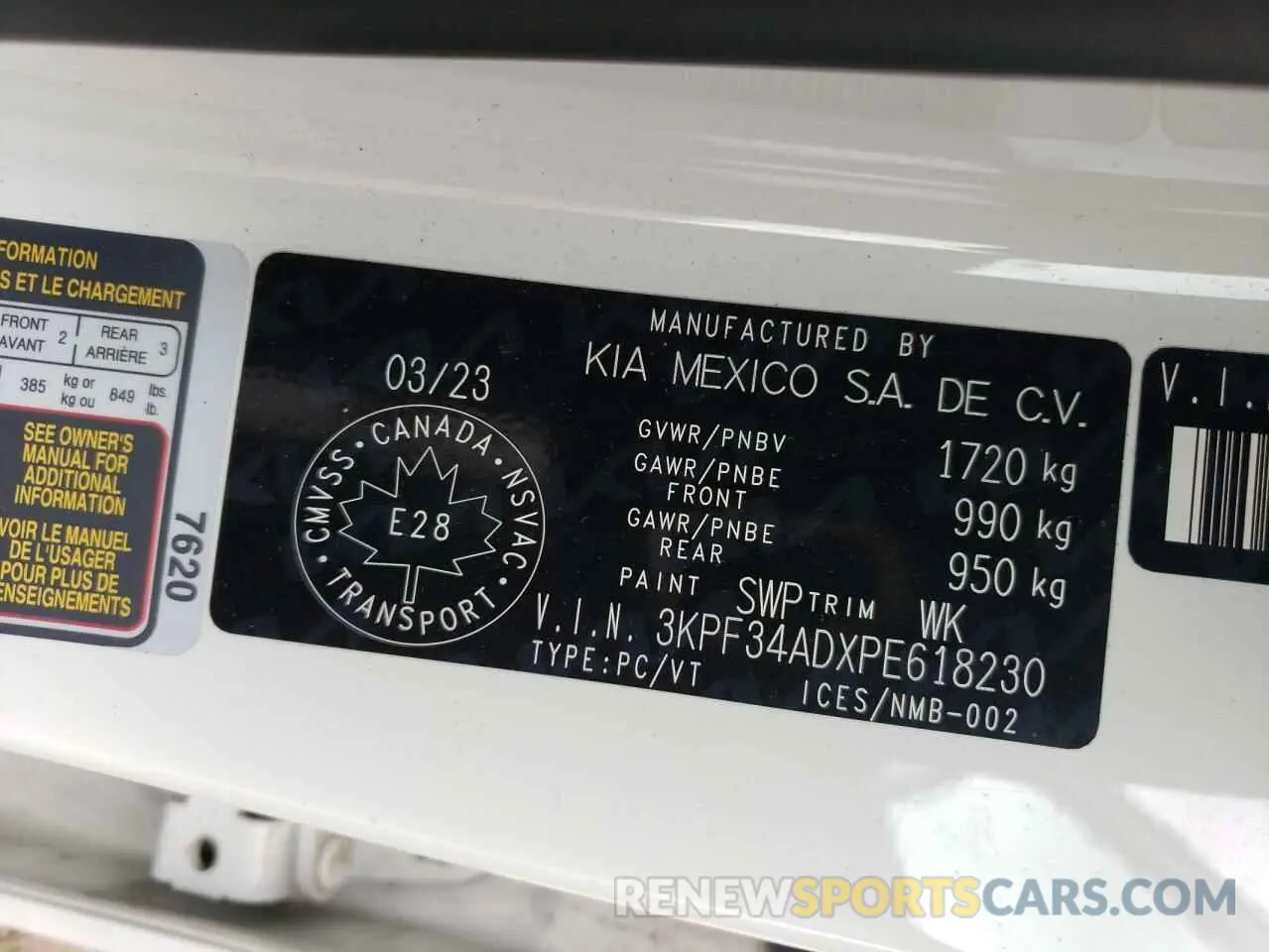 12 Фотография поврежденного автомобиля 3KPF34ADXPE618230 KIA FORTE 2023