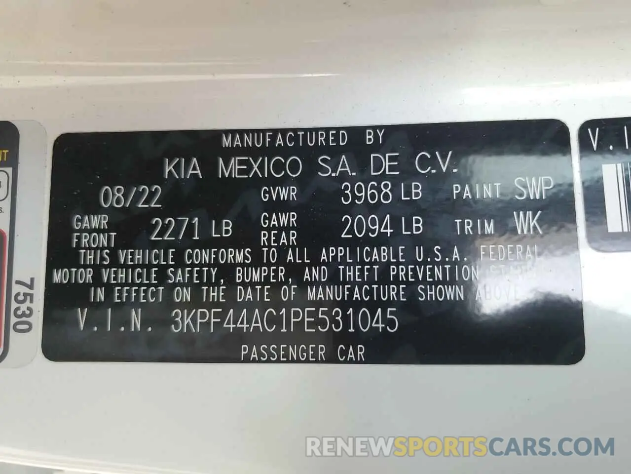 13 Фотография поврежденного автомобиля 3KPF44AC1PE531045 KIA FORTE 2023