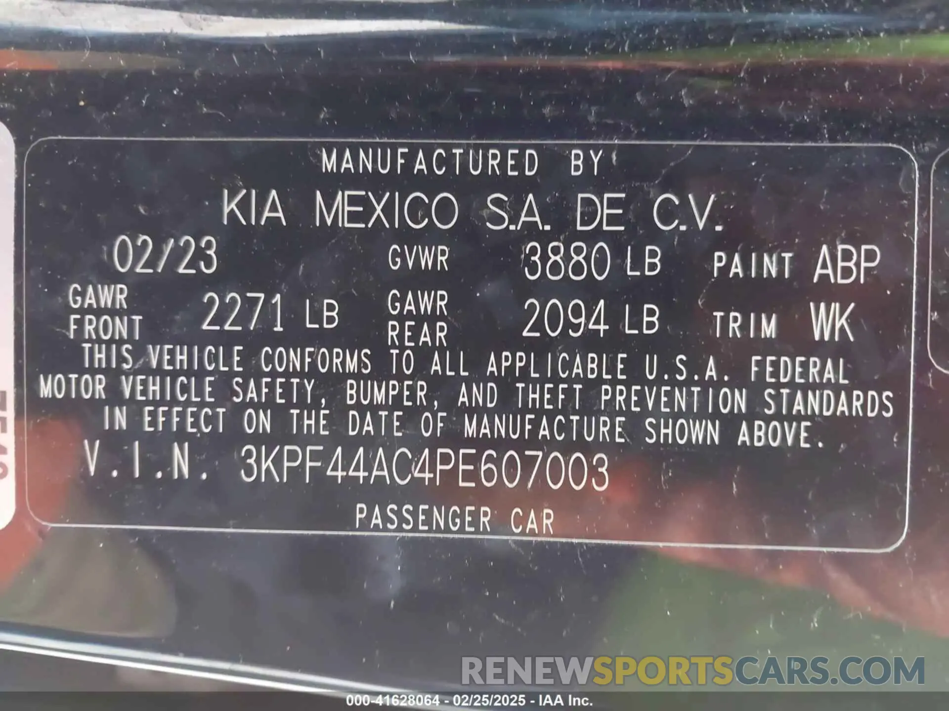 9 Photograph of a damaged car 3KPF44AC4PE607003 KIA FORTE 2023