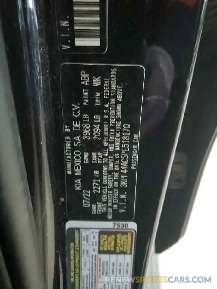 13 Фотография поврежденного автомобиля 3KPF44AC5PE518170 KIA FORTE 2023