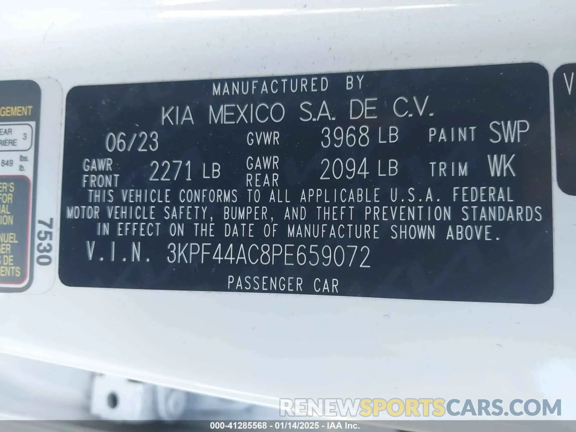9 Photograph of a damaged car 3KPF44AC8PE659072 KIA FORTE 2023