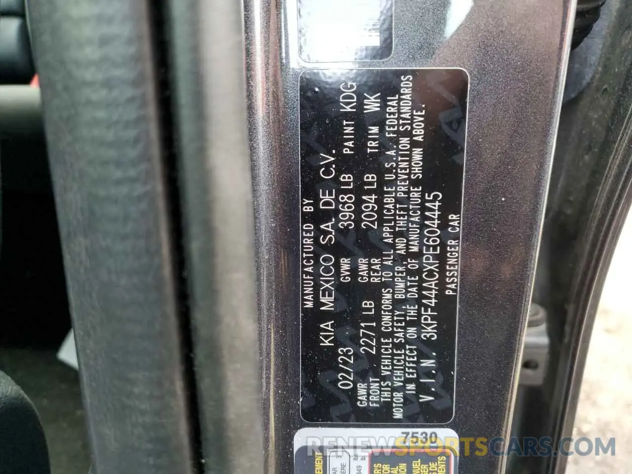 12 Фотография поврежденного автомобиля 3KPF44ACXPE604445 KIA FORTE 2023