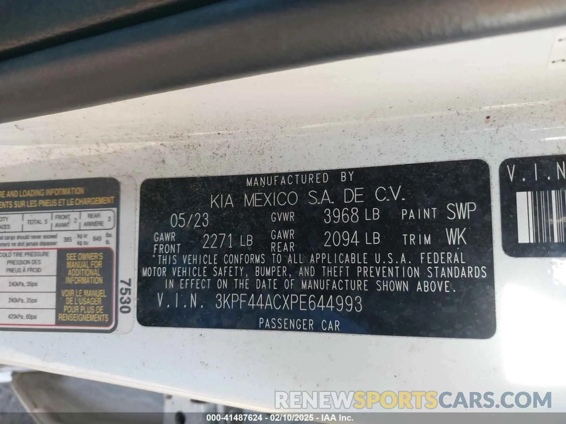 9 Photograph of a damaged car 3KPF44ACXPE644993 KIA FORTE 2023