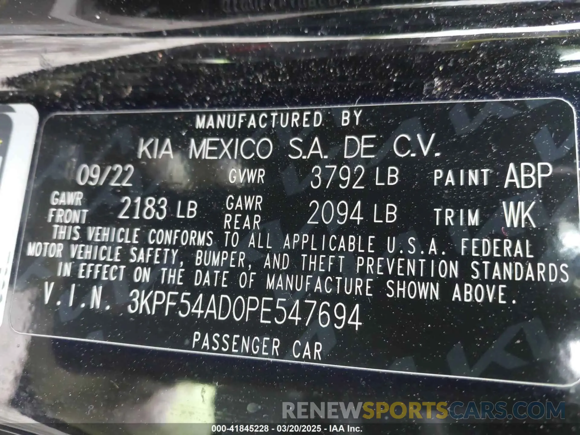 9 Photograph of a damaged car 3KPF54AD0PE547694 KIA FORTE 2023