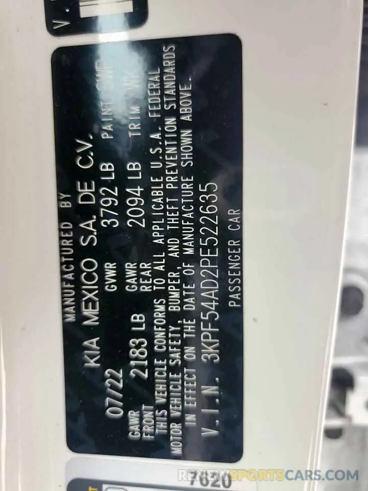 13 Фотография поврежденного автомобиля 3KPF54AD2PE522635 KIA FORTE 2023