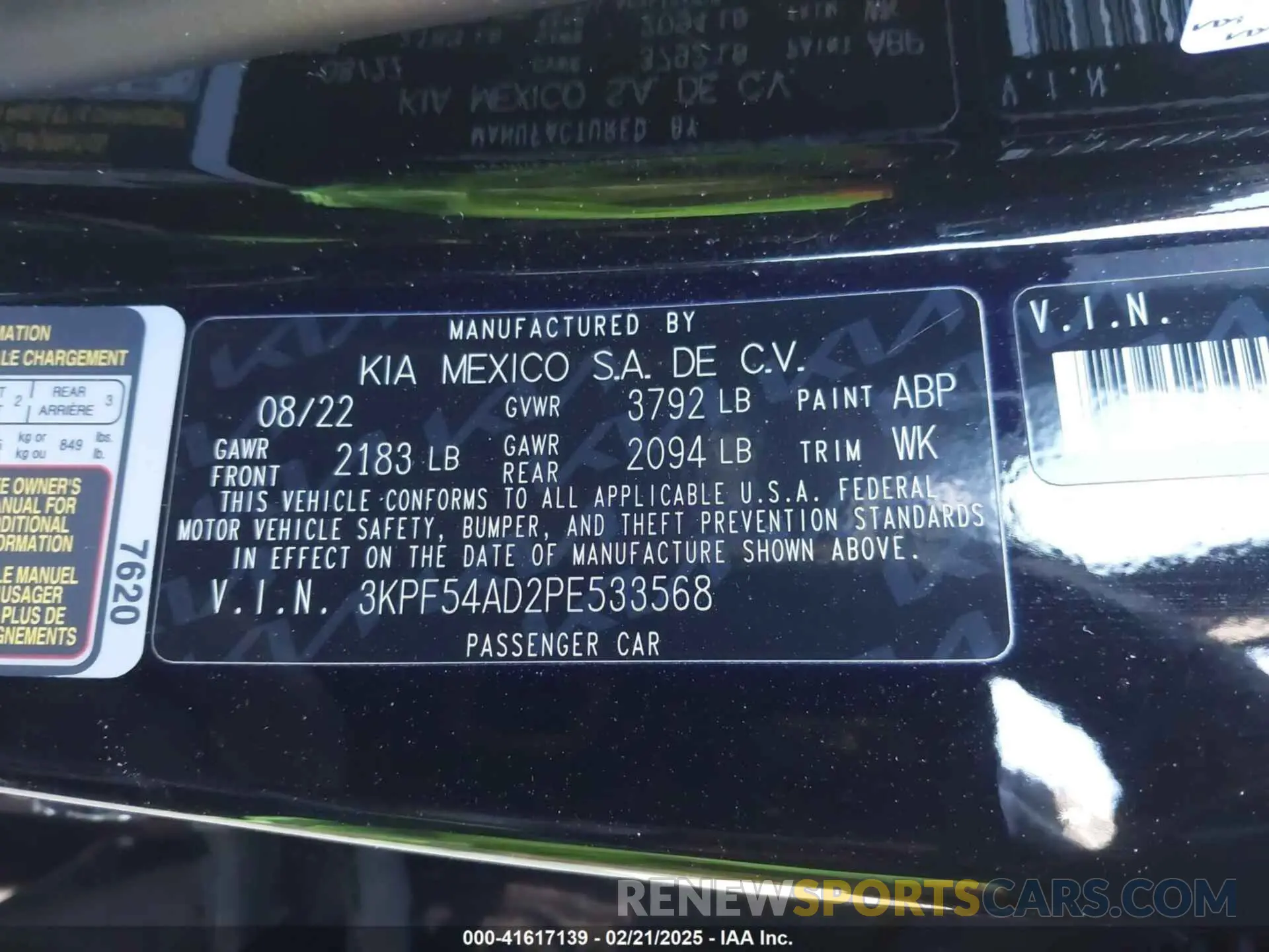 9 Фотография поврежденного автомобиля 3KPF54AD2PE533568 KIA FORTE 2023