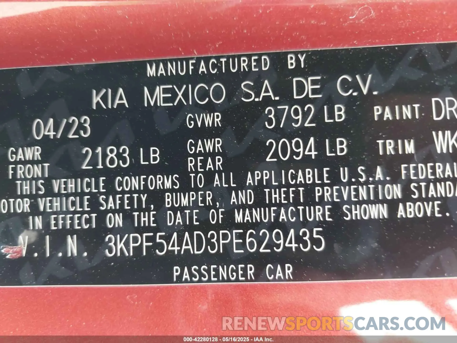 9 Photograph of a damaged car 3KPF54AD3PE629435 KIA FORTE 2023