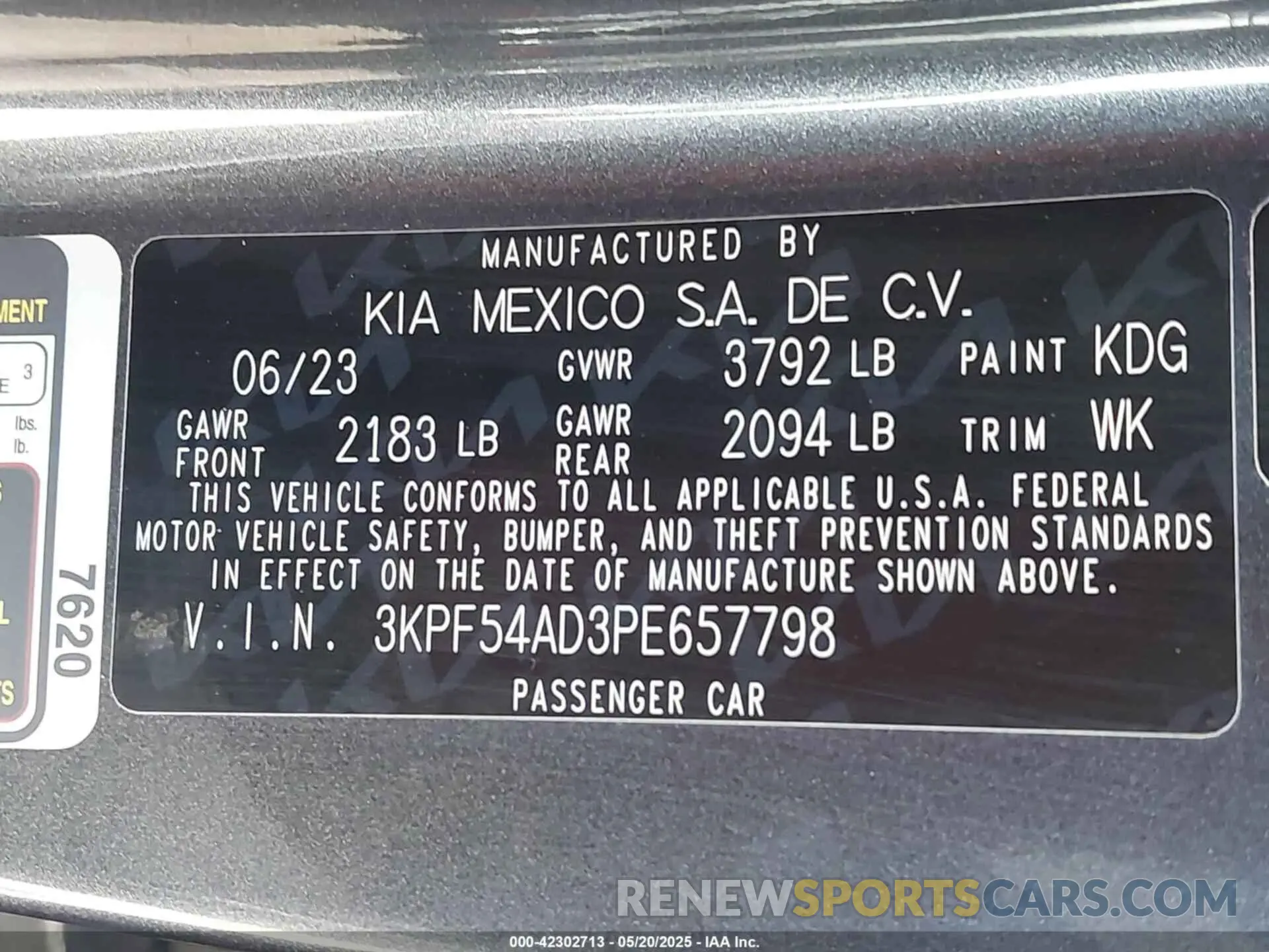 9 Photograph of a damaged car 3KPF54AD3PE657798 KIA FORTE 2023