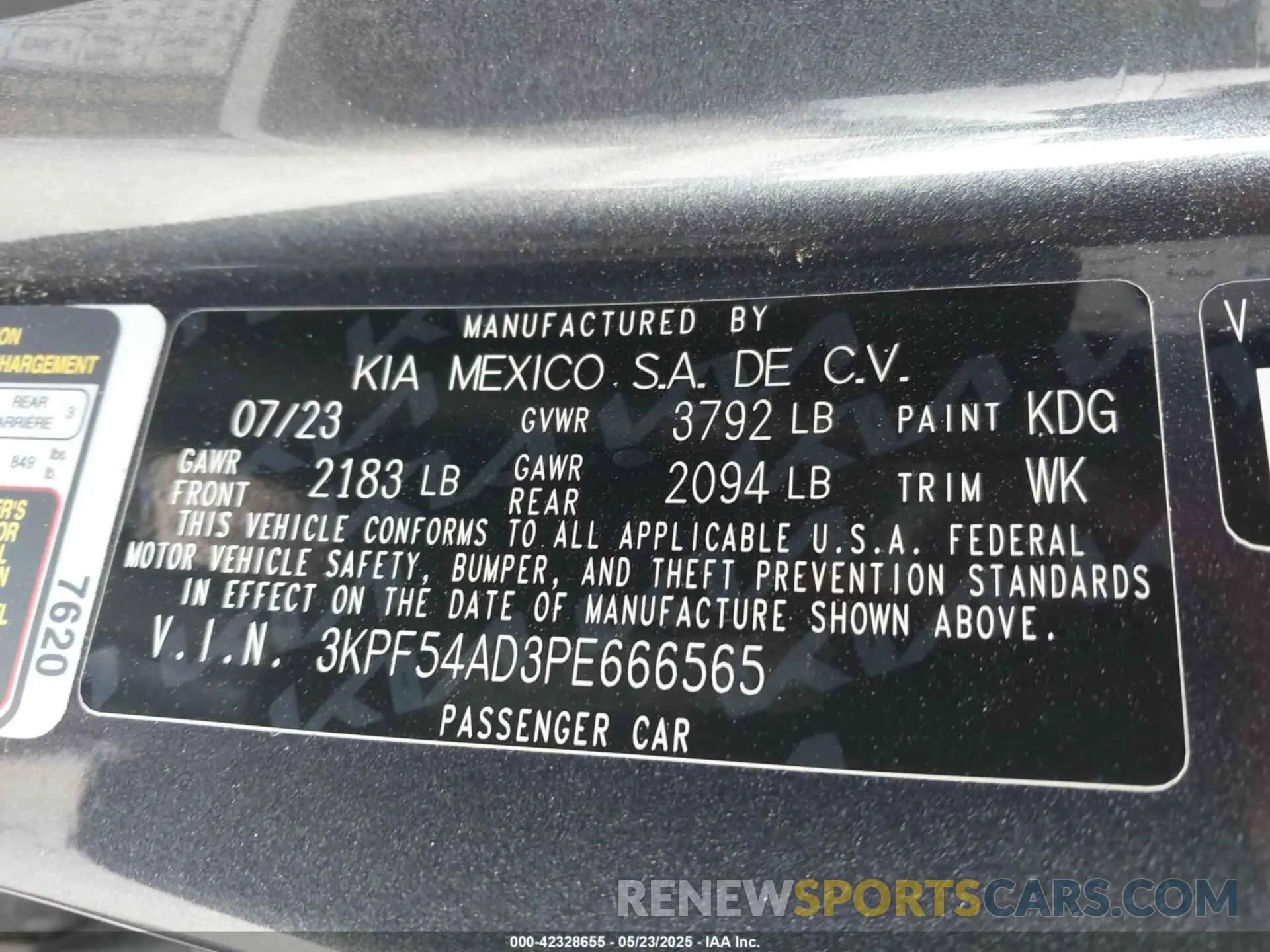 9 Photograph of a damaged car 3KPF54AD3PE666565 KIA FORTE 2023