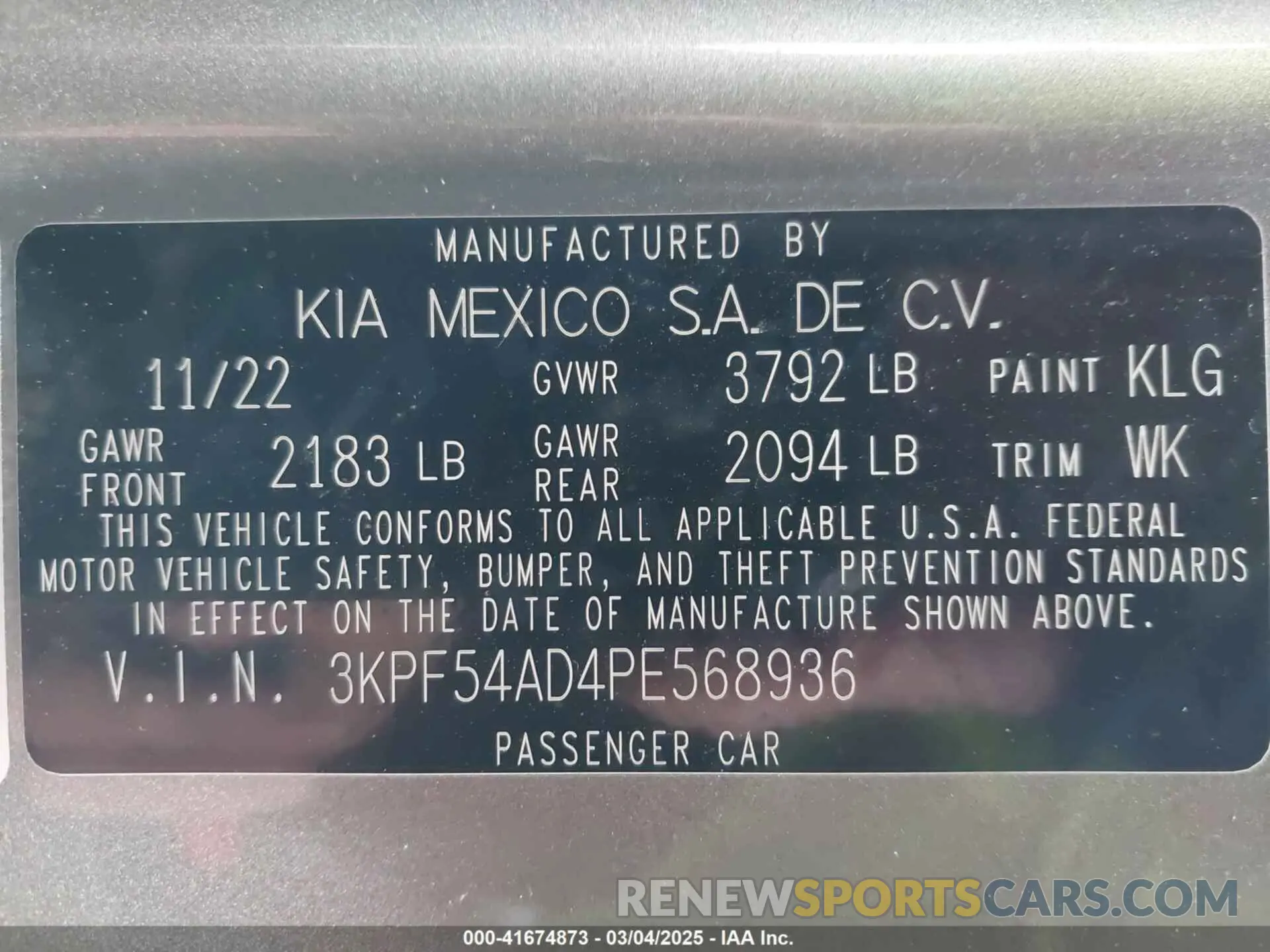 9 Фотография поврежденного автомобиля 3KPF54AD4PE568936 KIA FORTE 2023