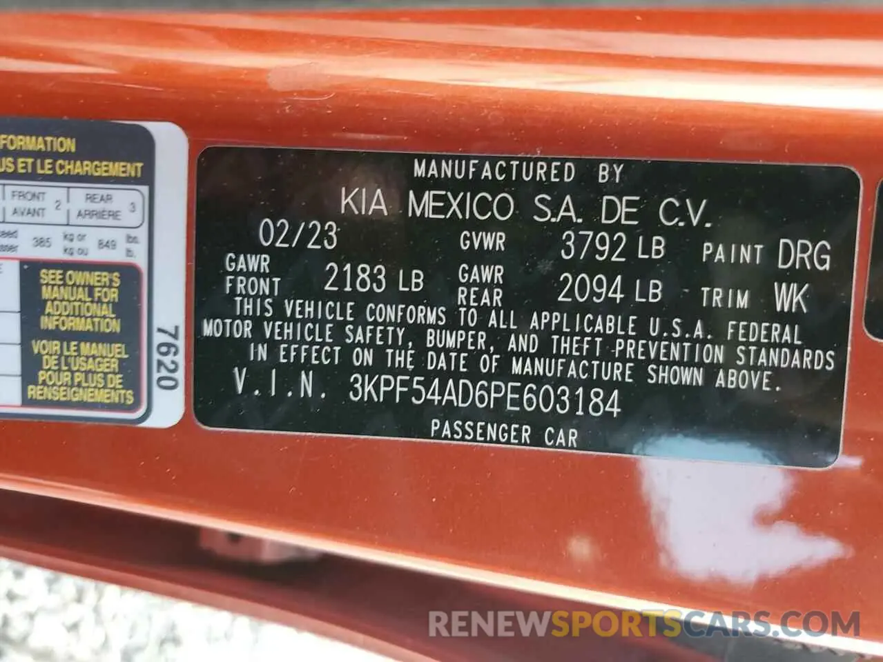 12 Фотография поврежденного автомобиля 3KPF54AD6PE603184 KIA FORTE 2023