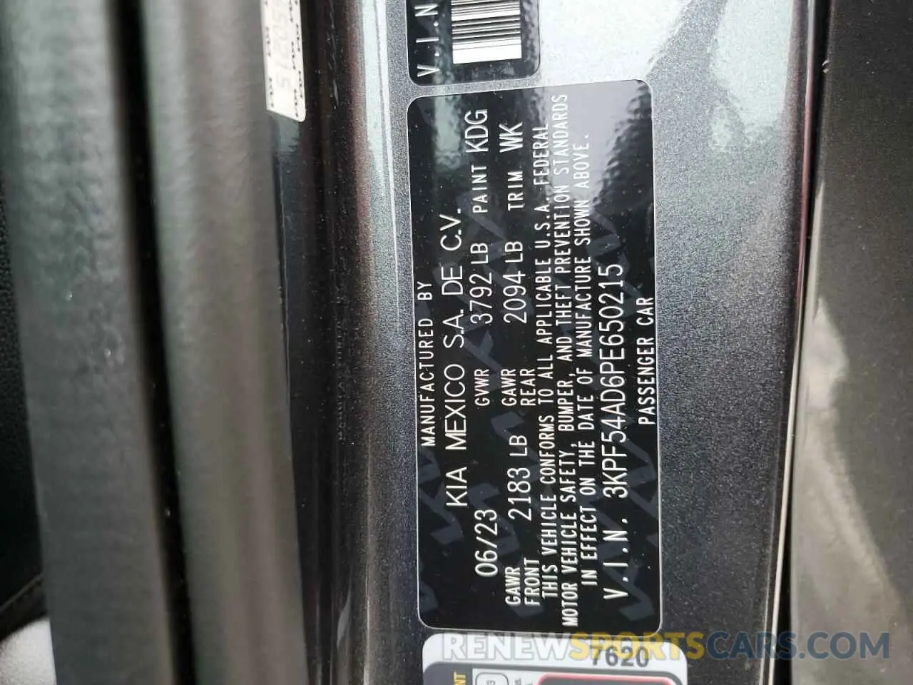 14 Фотография поврежденного автомобиля 3KPF54AD6PE650215 KIA FORTE 2023