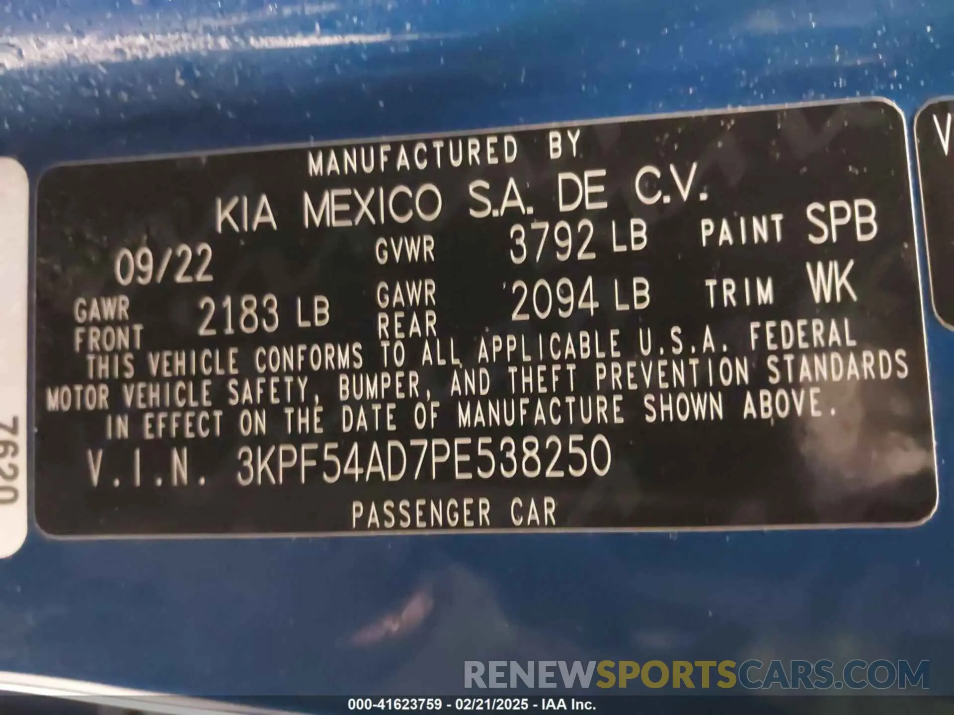 9 Photograph of a damaged car 3KPF54AD7PE538250 KIA FORTE 2023