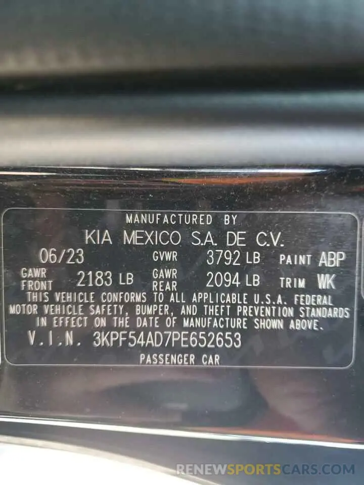 15 Photograph of a damaged car 3KPF54AD7PE652653 KIA FORTE 2023