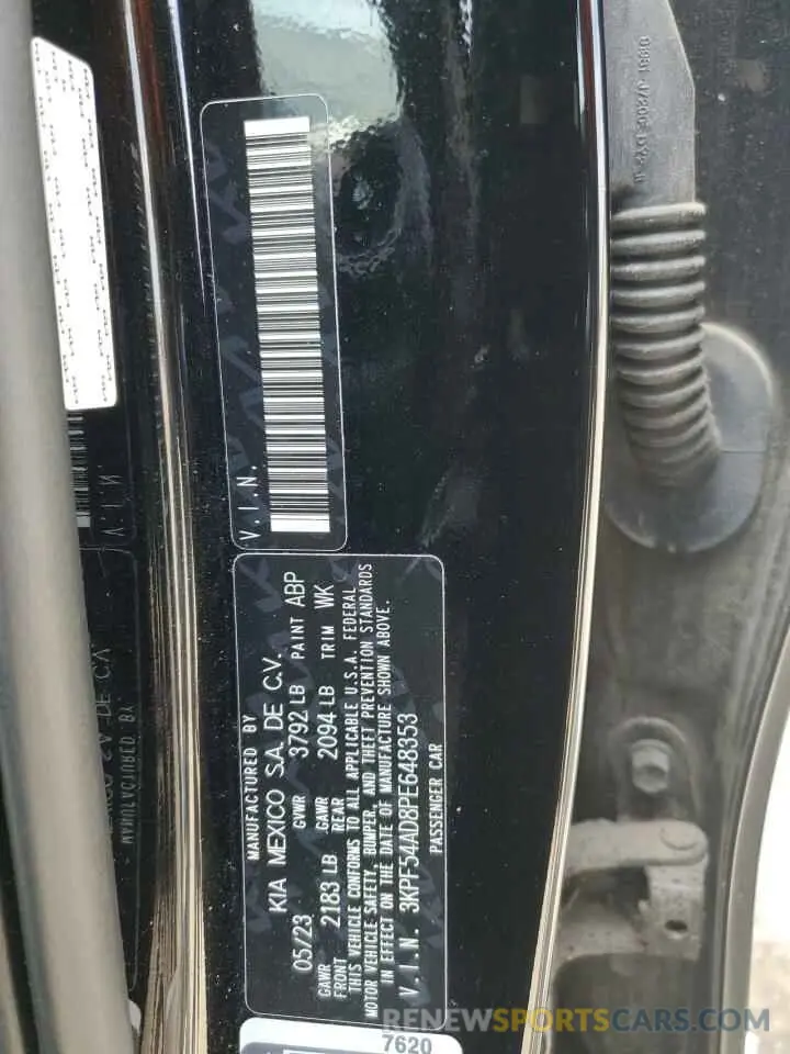 12 Фотография поврежденного автомобиля 3KPF54AD8PE648353 KIA FORTE 2023