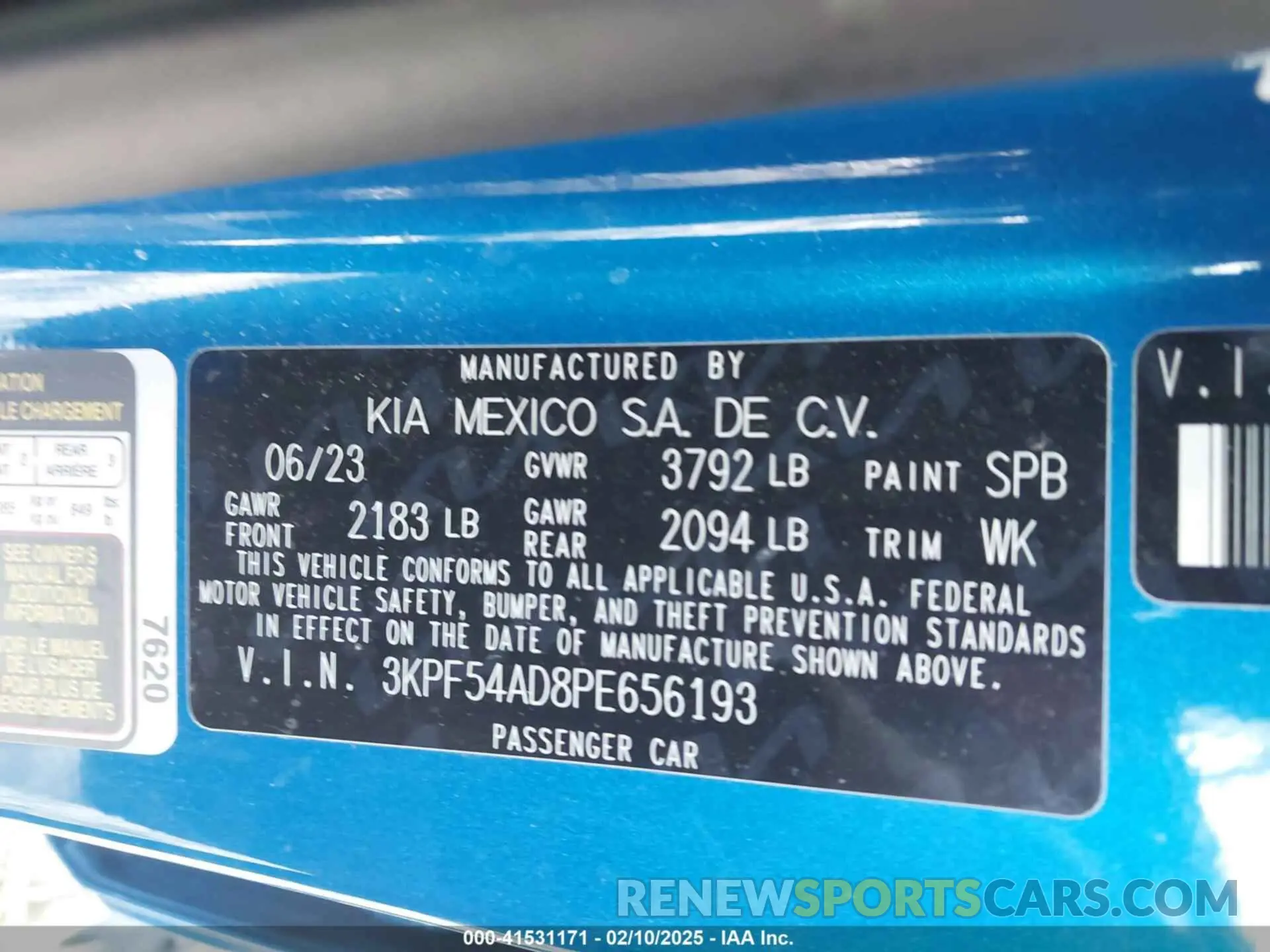 9 Photograph of a damaged car 3KPF54AD8PE656193 KIA FORTE 2023
