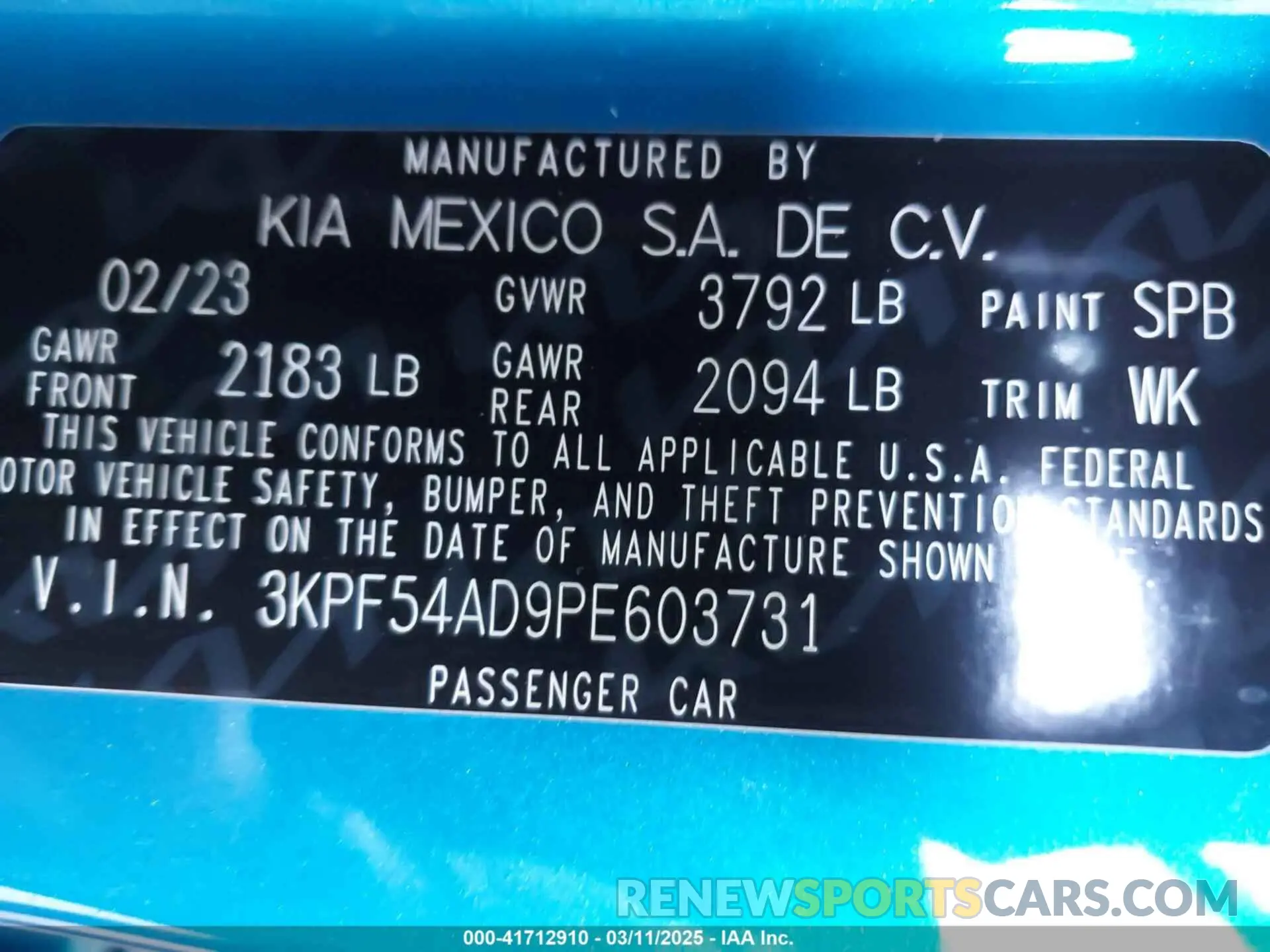 9 Photograph of a damaged car 3KPF54AD9PE603731 KIA FORTE 2023