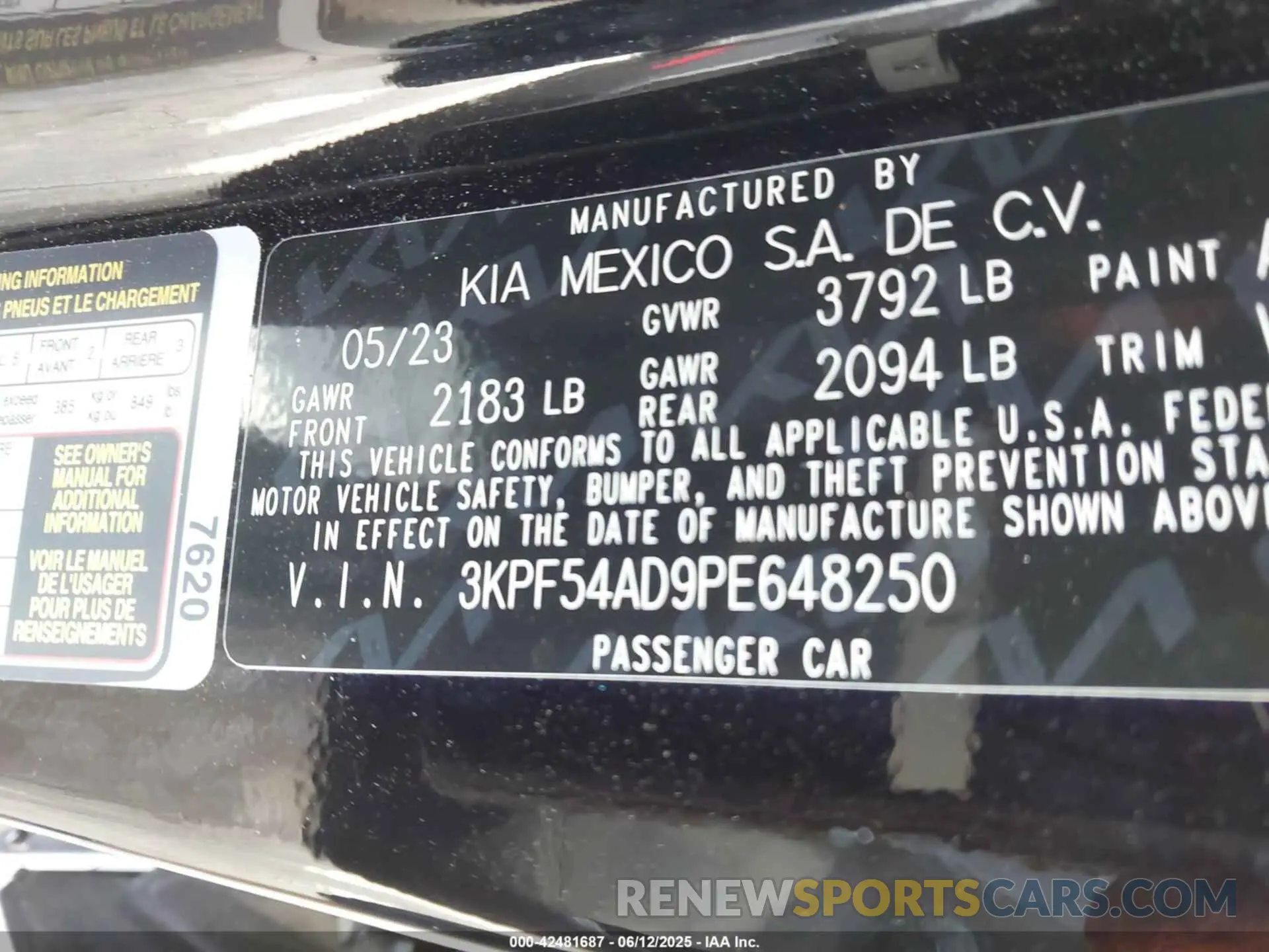 9 Фотография поврежденного автомобиля 3KPF54AD9PE648250 KIA FORTE 2023