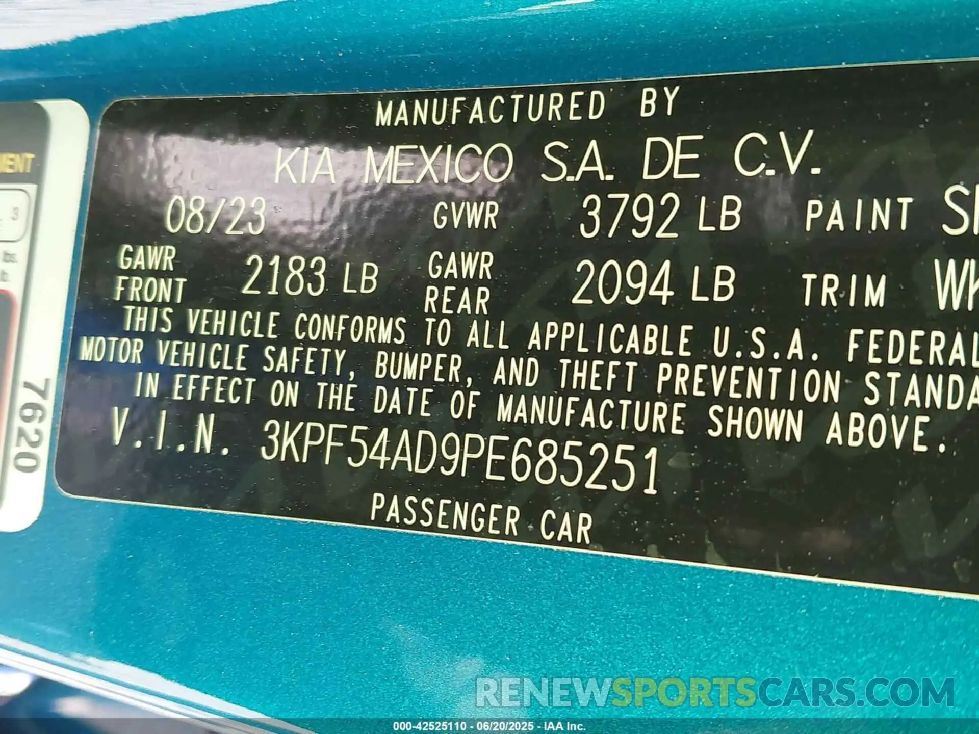 9 Фотография поврежденного автомобиля 3KPF54AD9PE685251 KIA FORTE 2023
