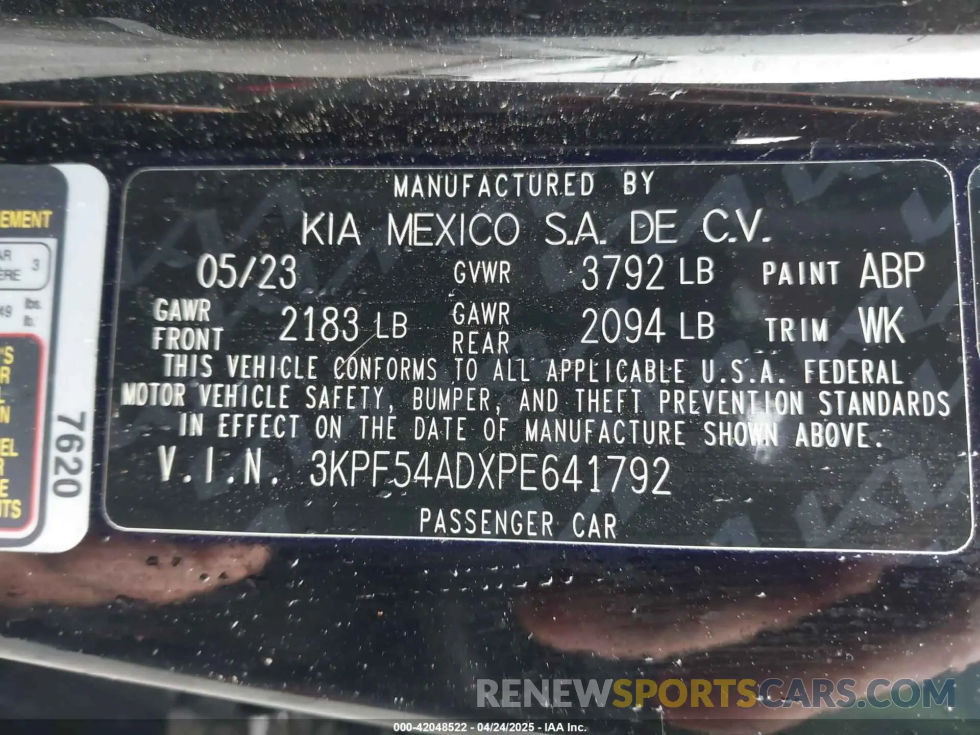 9 Фотография поврежденного автомобиля 3KPF54ADXPE641792 KIA FORTE 2023