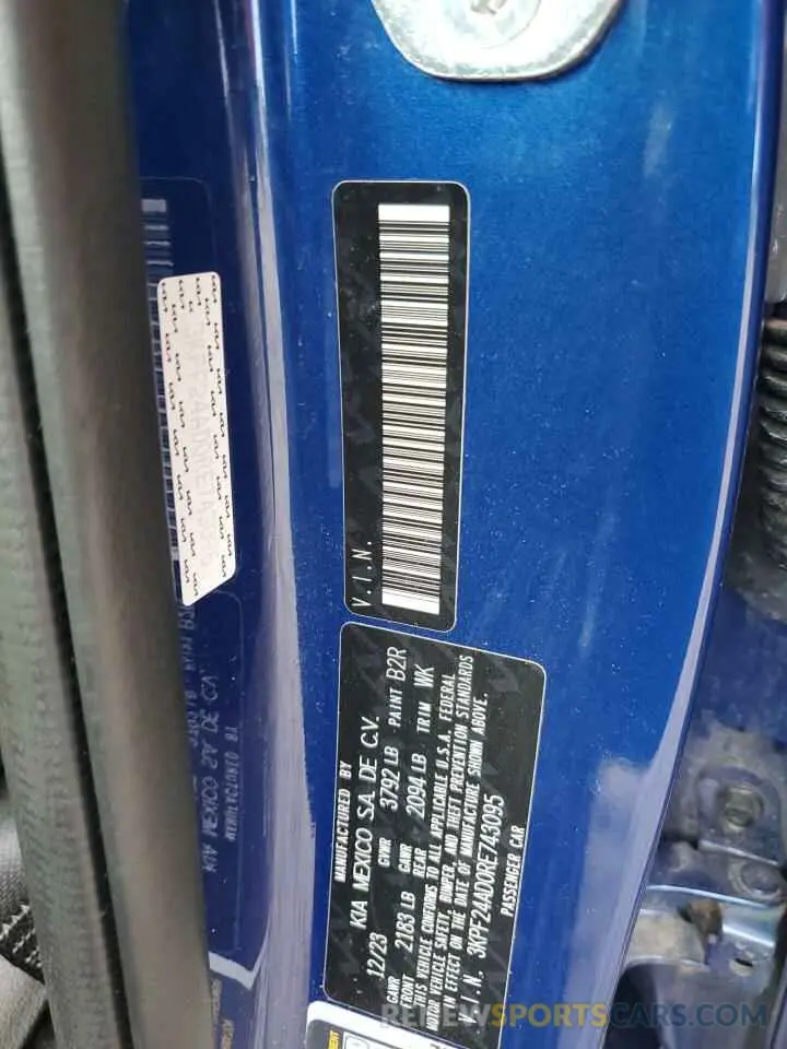 12 Фотография поврежденного автомобиля 3KPF24AD0RE743095 KIA FORTE 2024