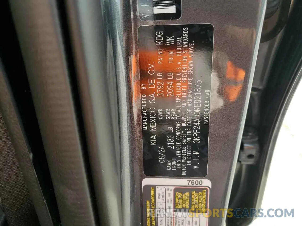 12 Photograph of a damaged car 3KPF24AD0RE821875 KIA FORTE 2024