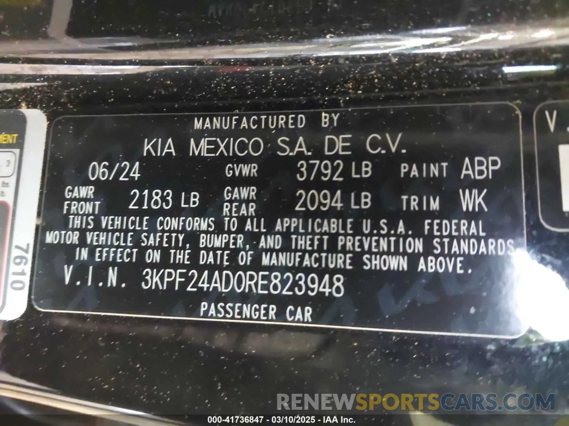 9 Photograph of a damaged car 3KPF24AD0RE823948 KIA FORTE 2024