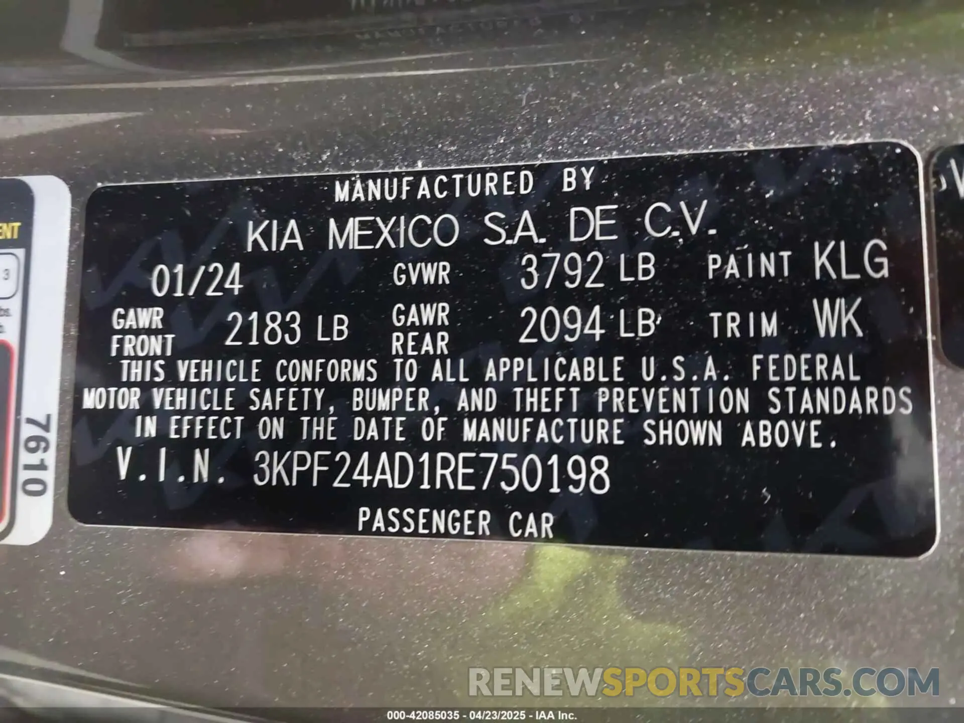 9 Photograph of a damaged car 3KPF24AD1RE750198 KIA FORTE 2024