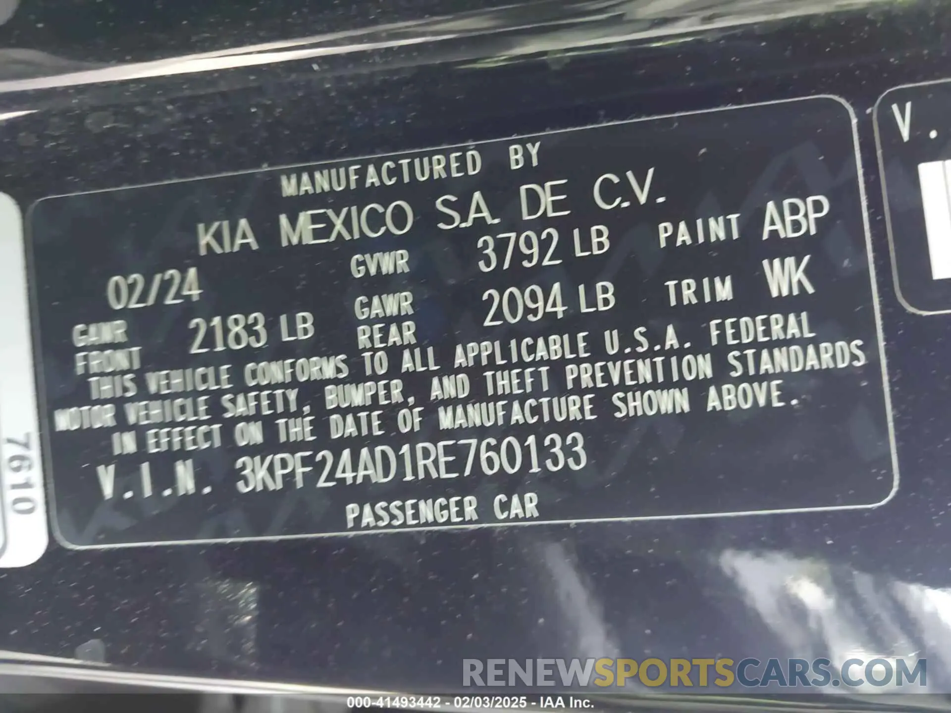 9 Фотография поврежденного автомобиля 3KPF24AD1RE760133 KIA FORTE 2024