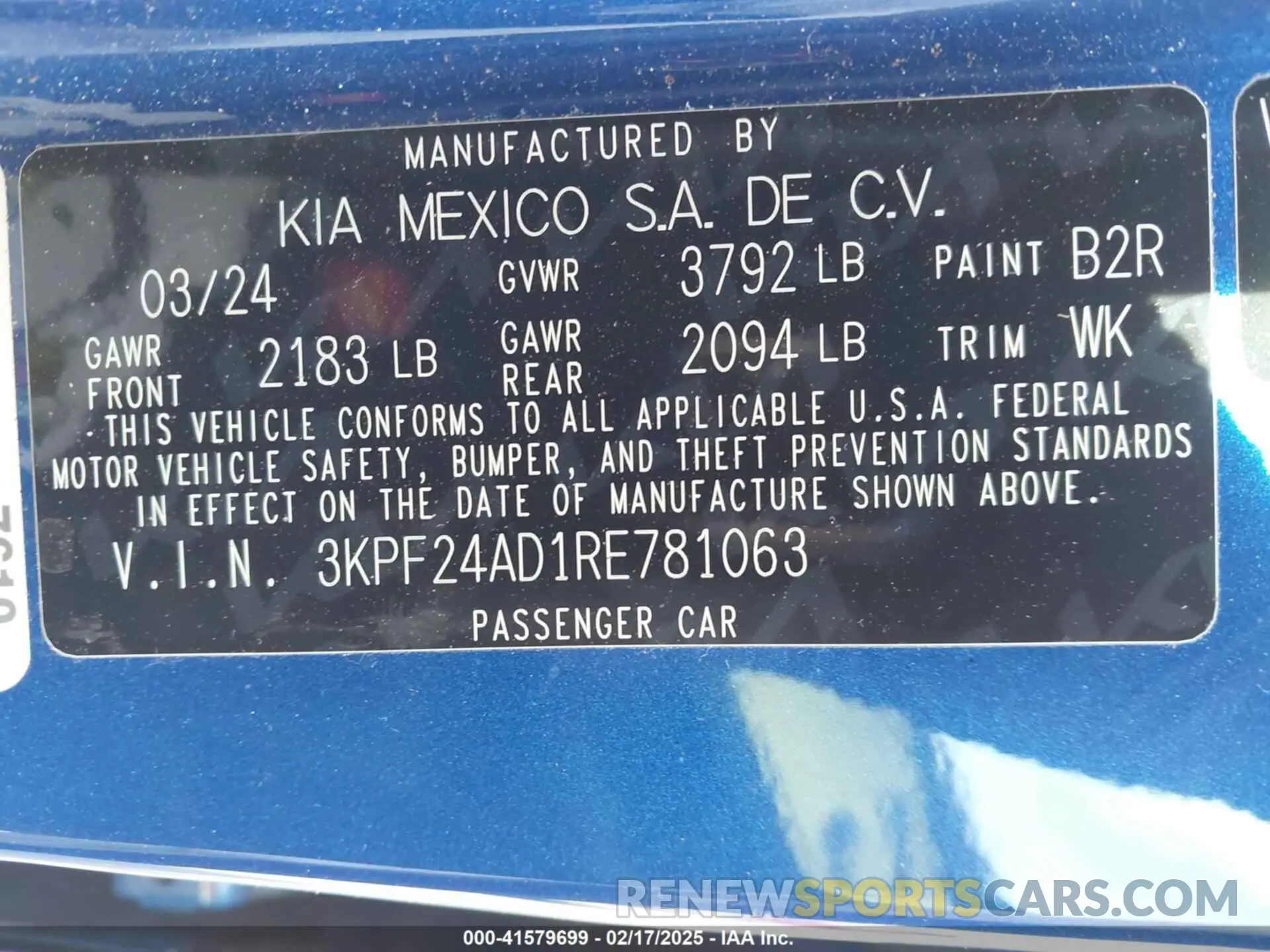 9 Фотография поврежденного автомобиля 3KPF24AD1RE781063 KIA FORTE 2024