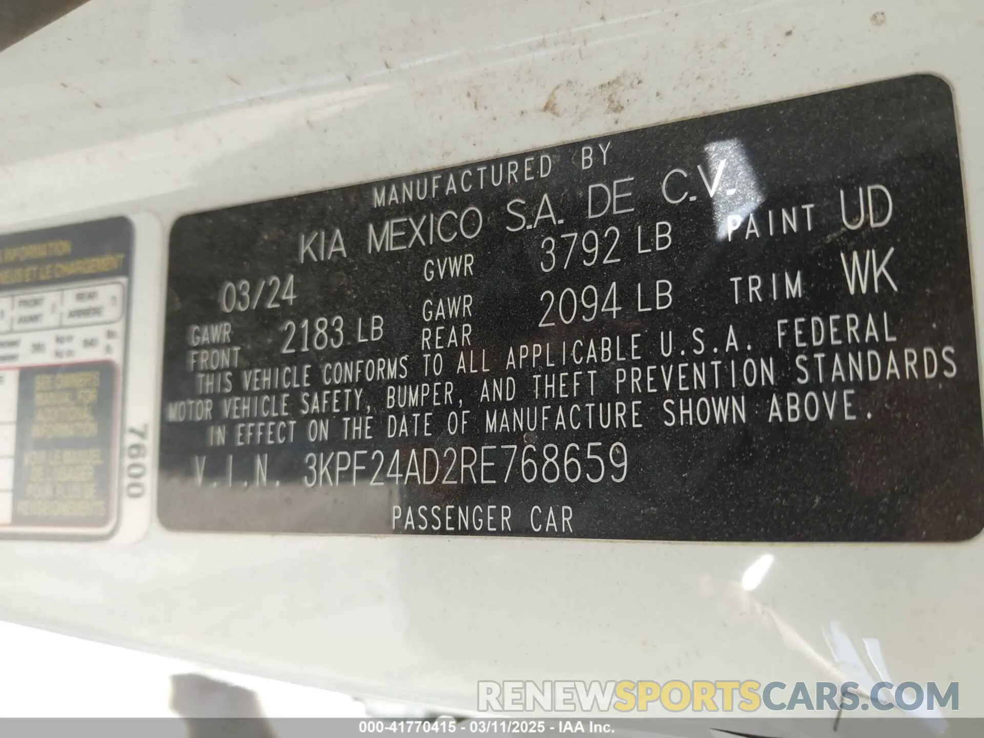 9 Photograph of a damaged car 3KPF24AD2RE768659 KIA FORTE 2024